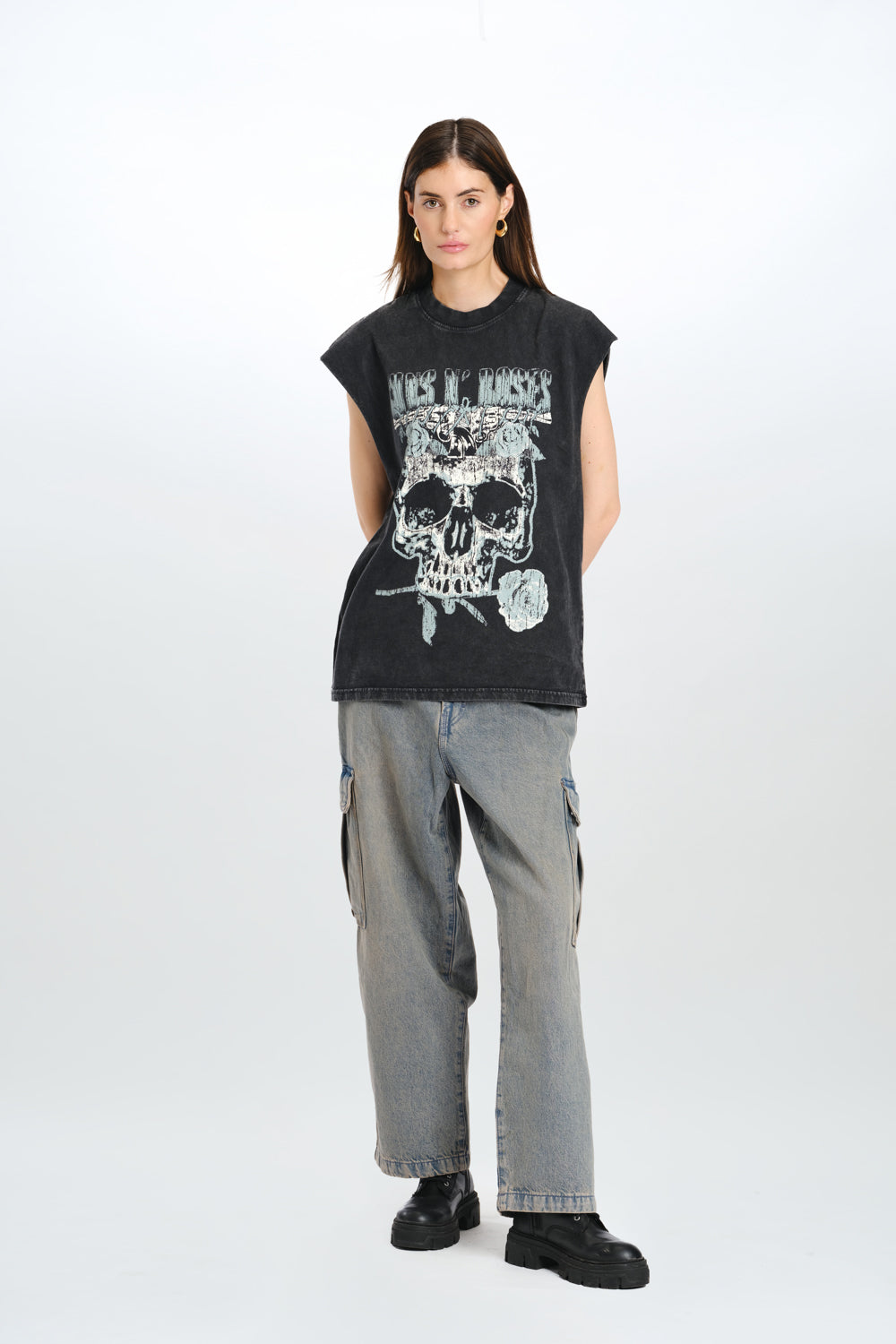 Faded Guns N Roses Oversized Tank - BonkersCorner