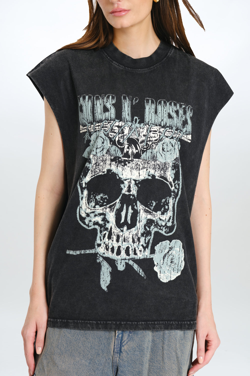 Faded Guns N Roses Oversized Tank - BonkersCorner