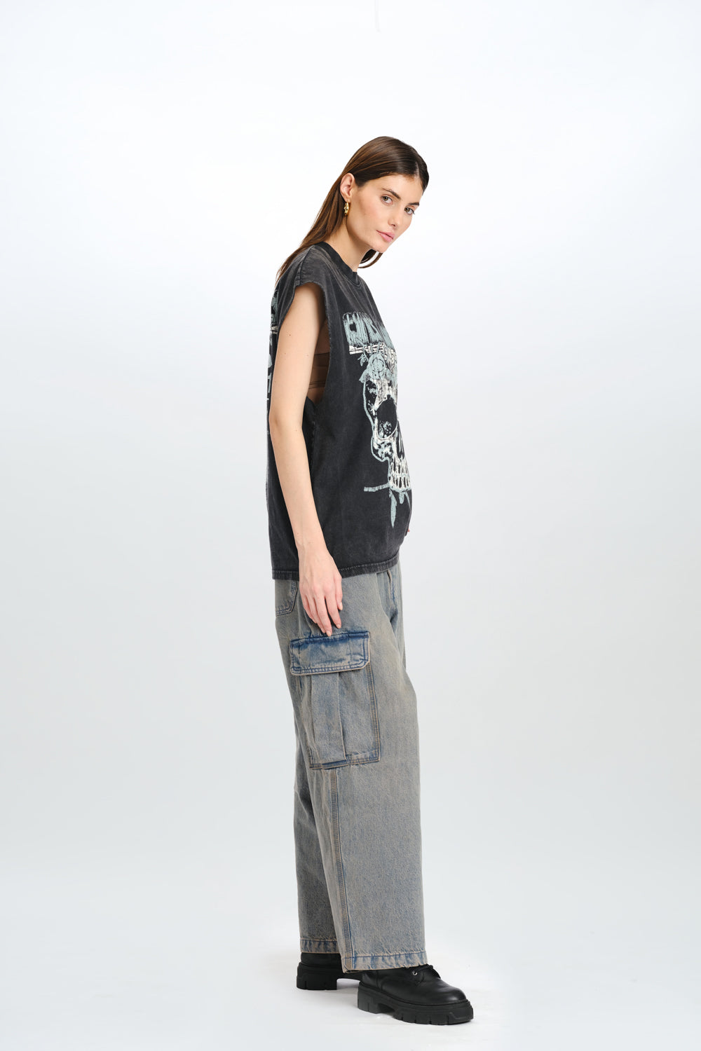 Faded Guns N Roses Oversized Tank - BonkersCorner