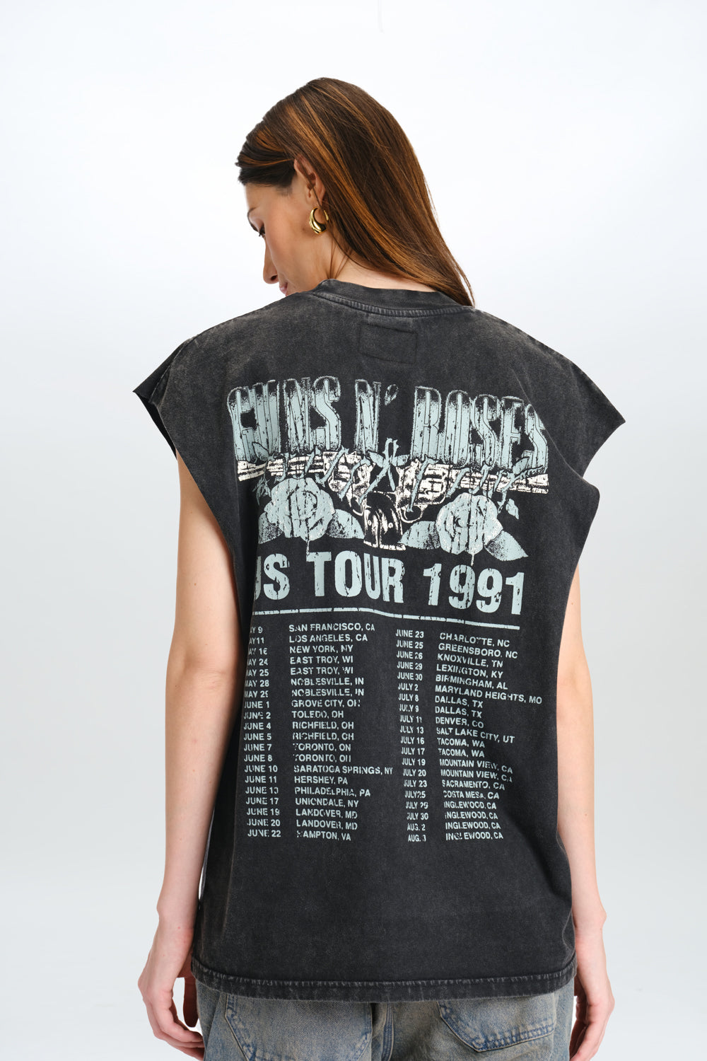 Faded Guns N Roses Oversized Tank - BonkersCorner