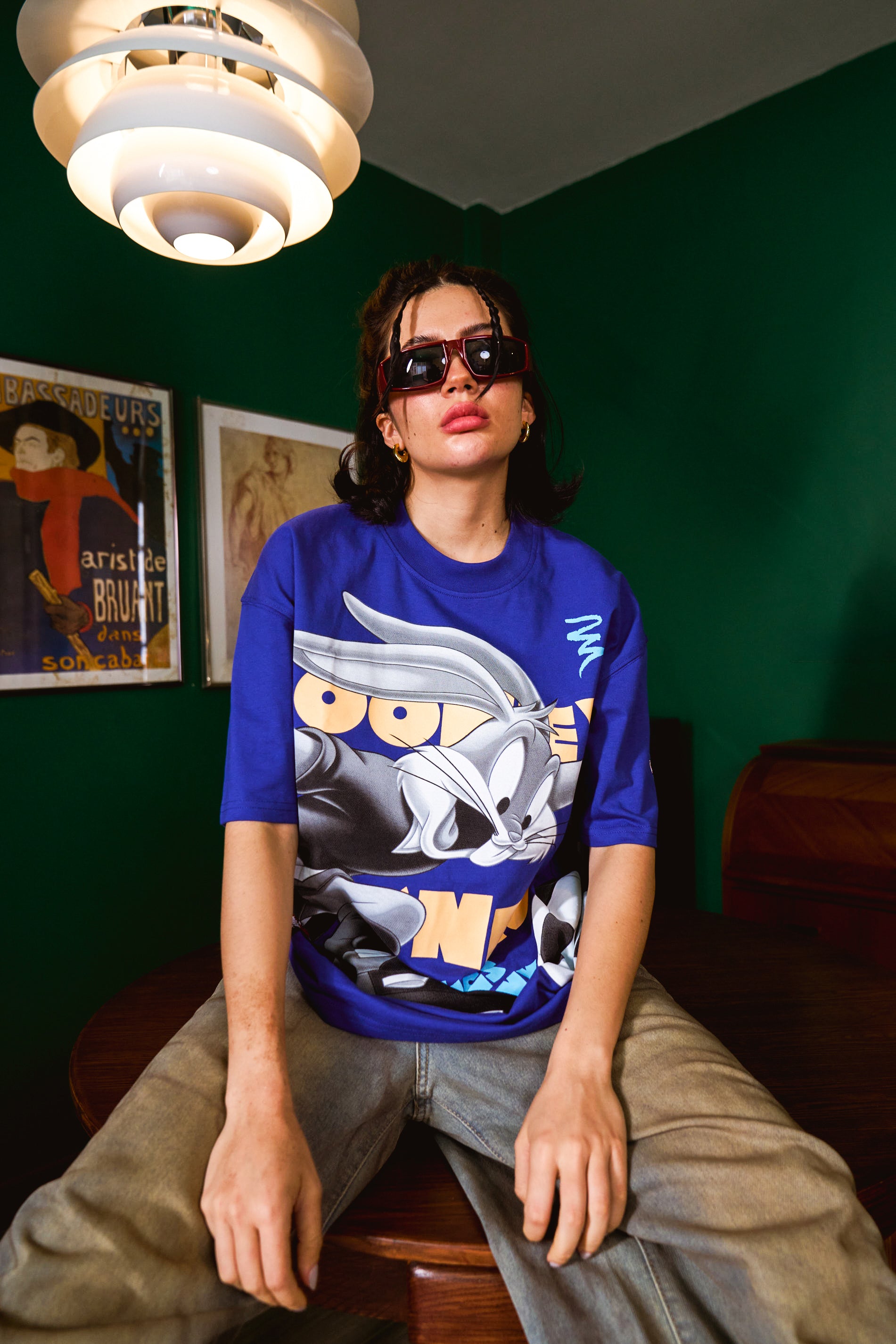 Football Bunny Oversized T-shirt - BonkersCorner