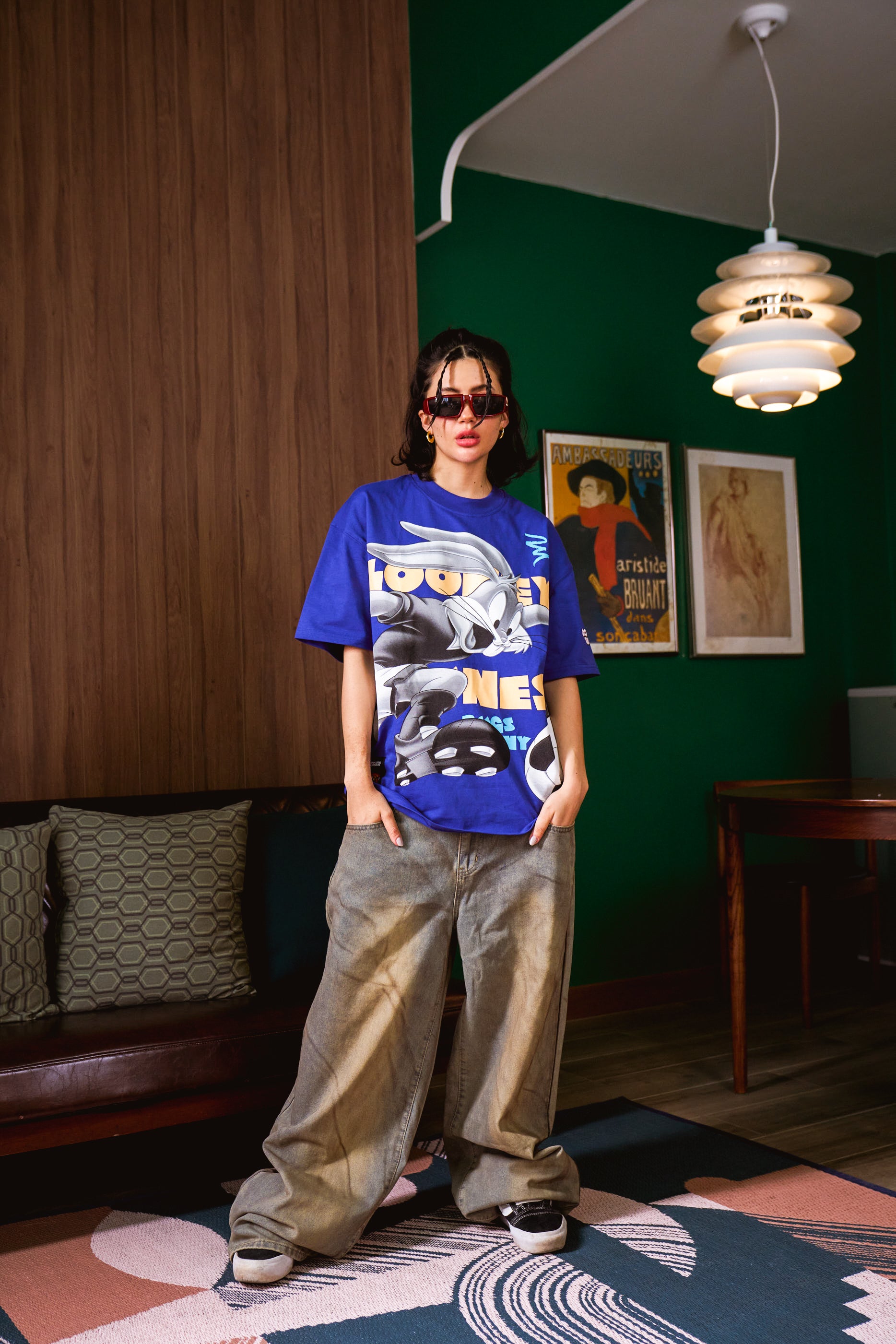 Football Bunny Oversized T-shirt - BonkersCorner