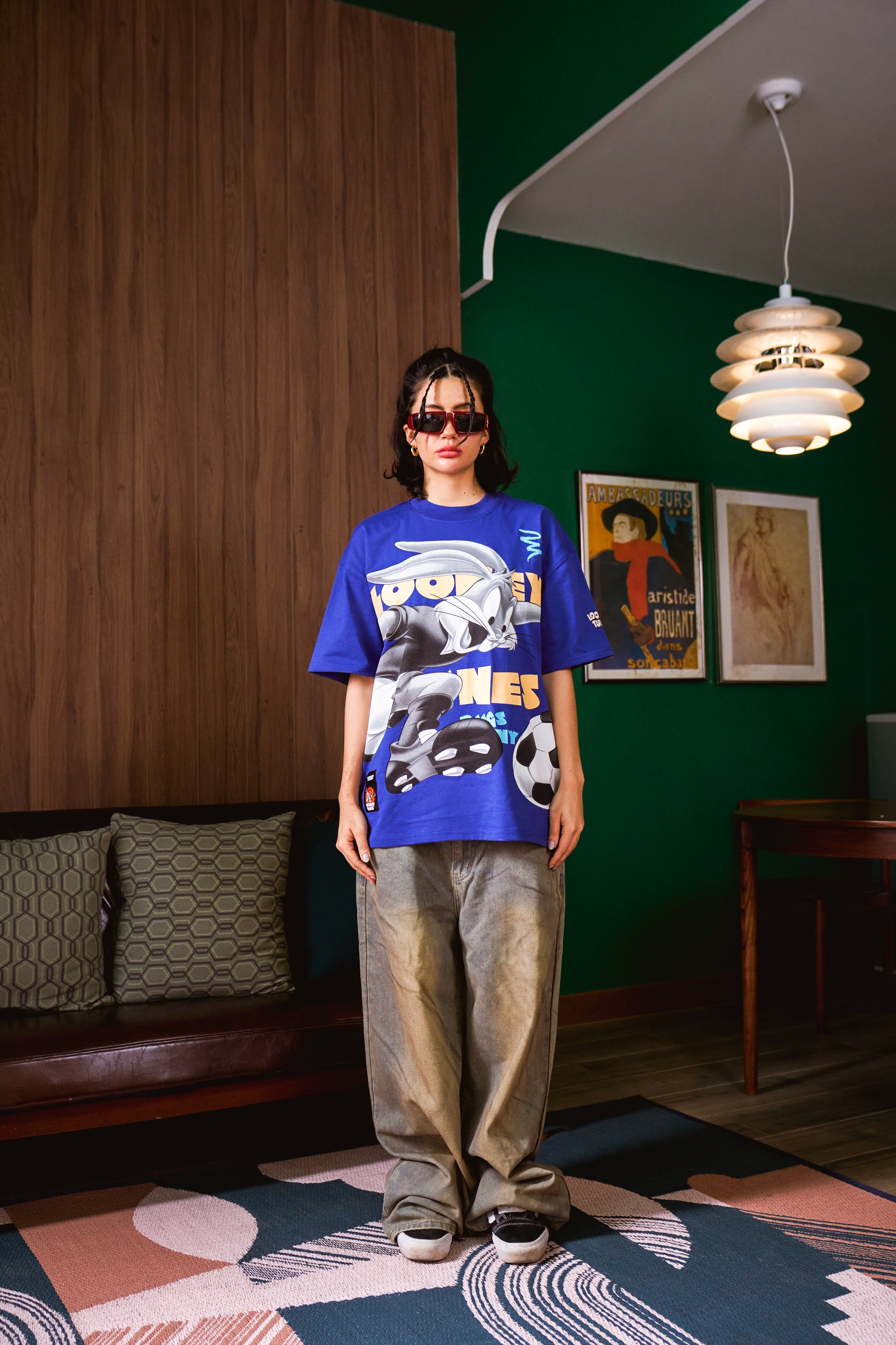 Football Bunny Oversized T-shirt - BonkersCorner