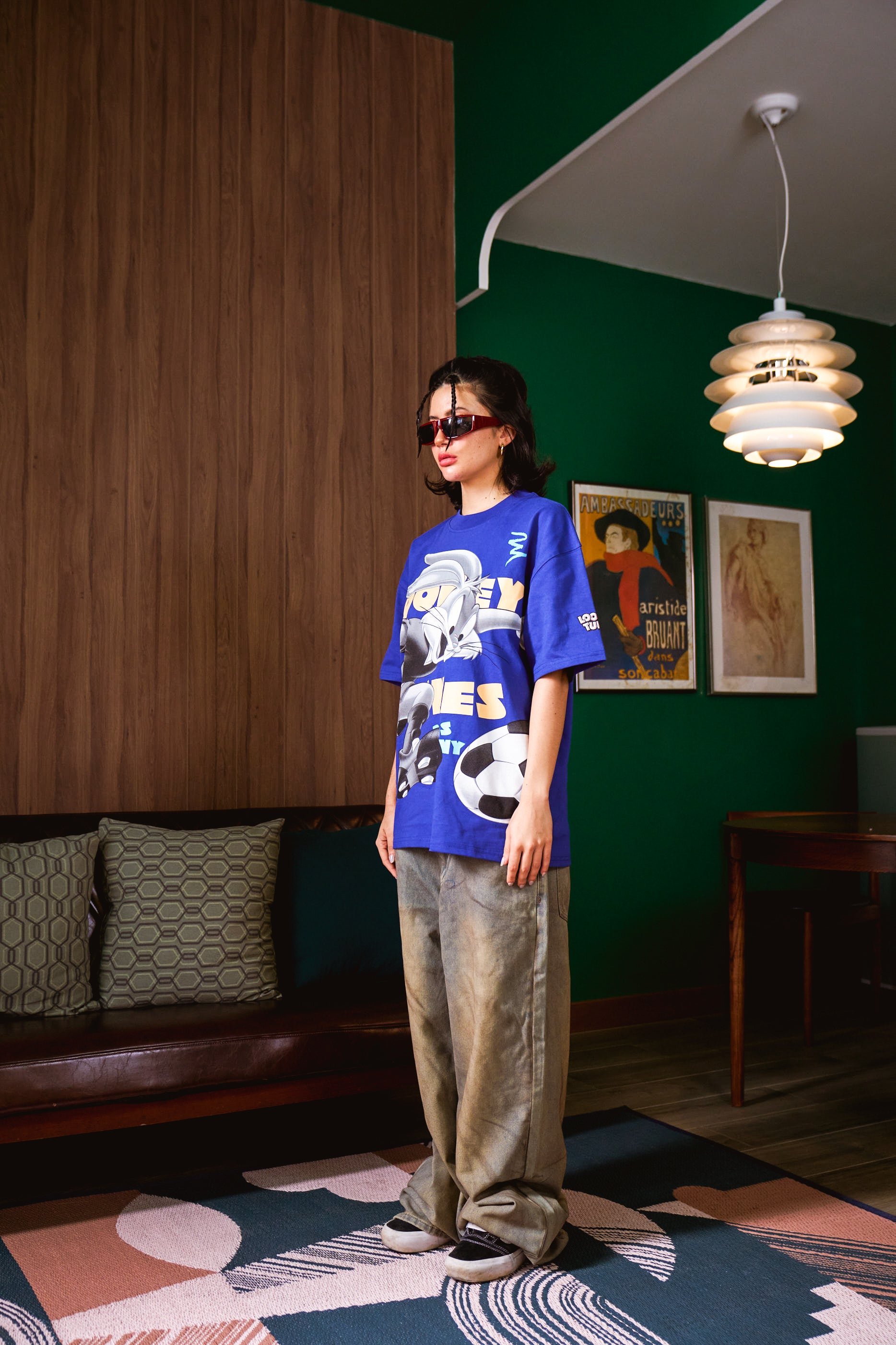 Football Bunny Oversized T-shirt - BonkersCorner