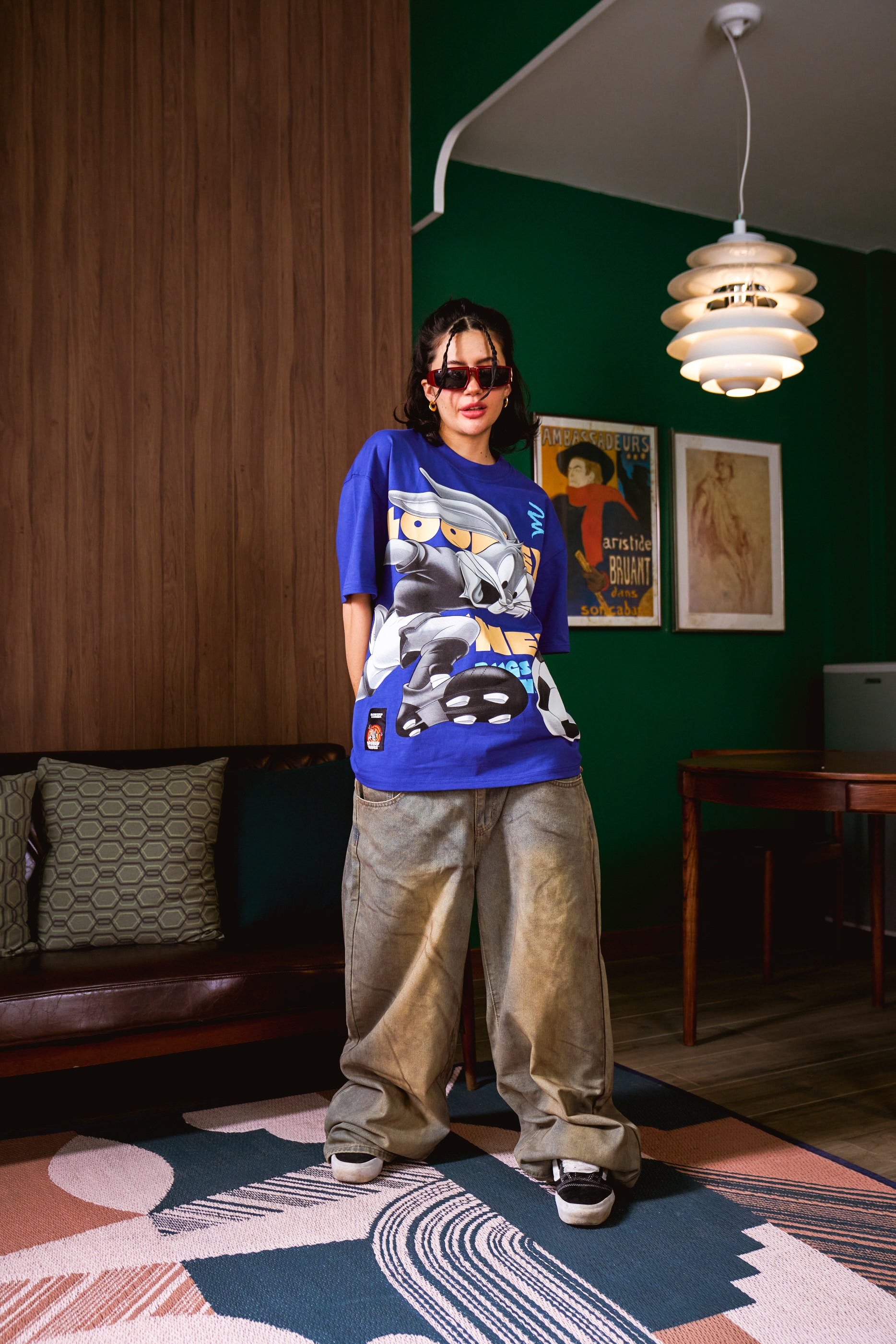 Football Bunny Oversized T-shirt - BonkersCorner