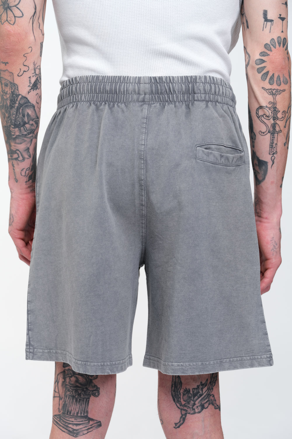 Grey Heavyweight Faded Shorts - BonkersCorner