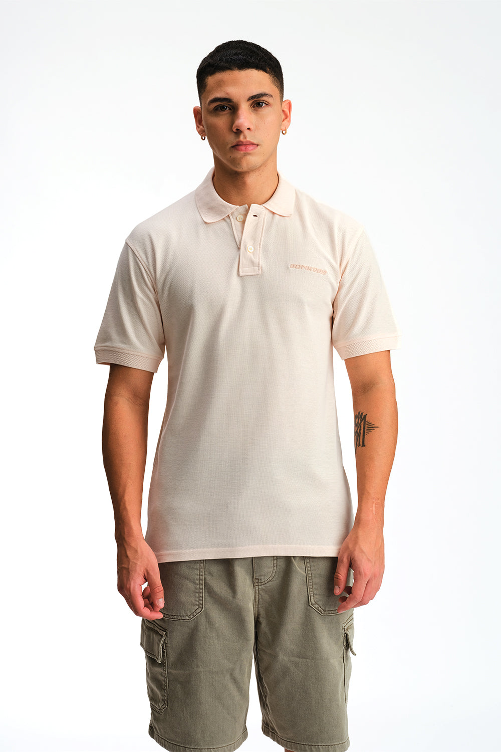 Light Pink Signature Jacquard Collar Premium Polo - BonkersCorner