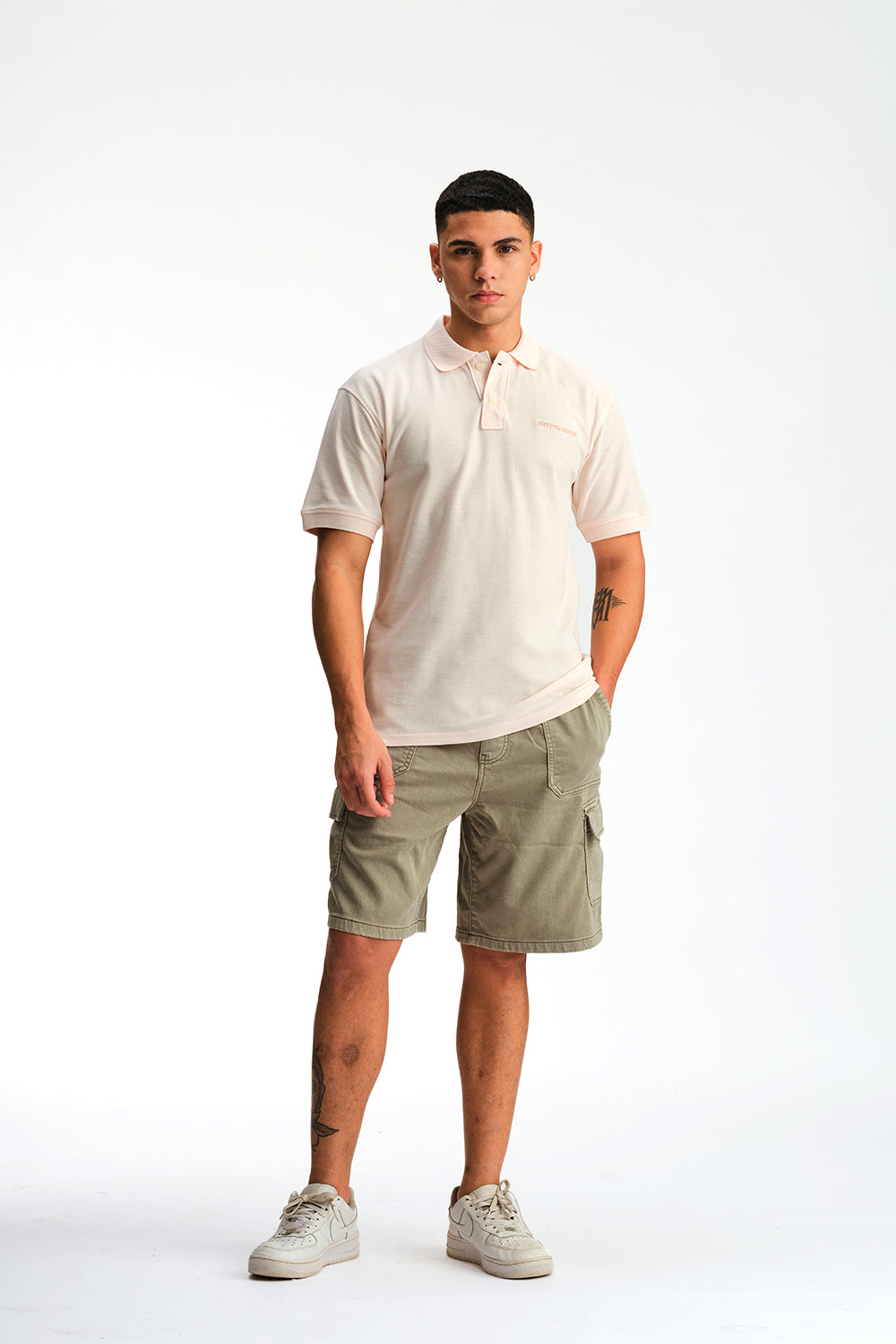 Light Pink Signature Jacquard Collar Premium Polo - BonkersCorner