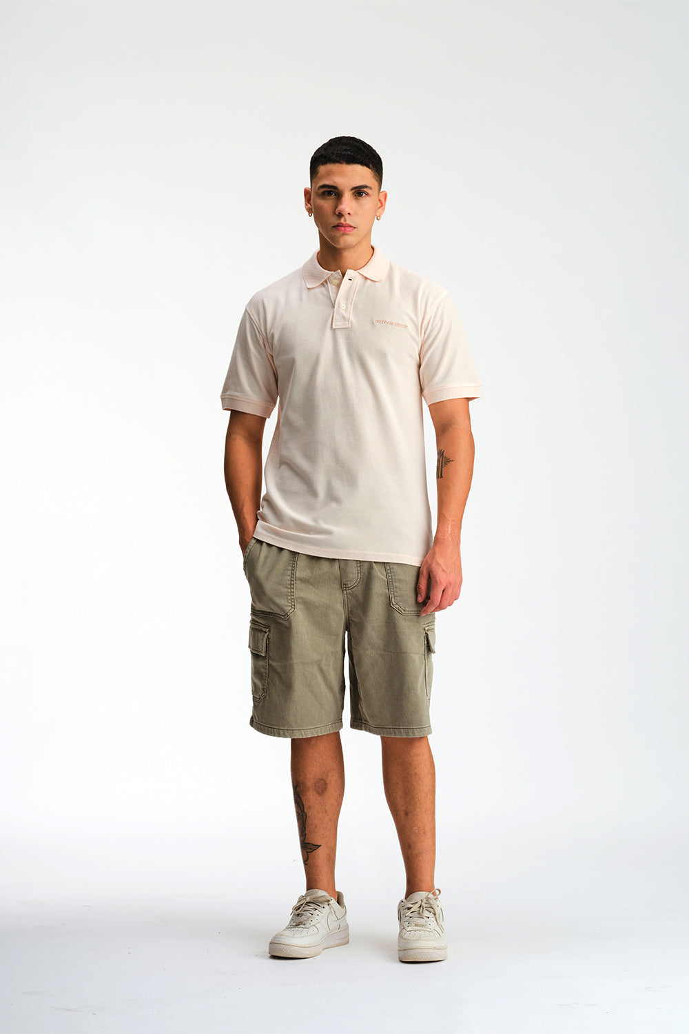 Light Pink Signature Jacquard Collar Premium Polo - BonkersCorner