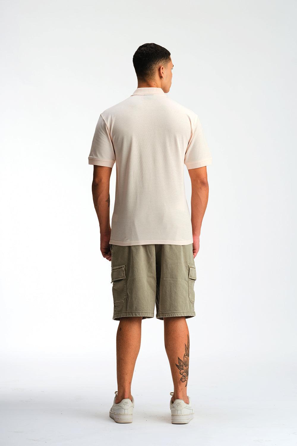 Light Pink Signature Jacquard Collar Premium Polo - BonkersCorner