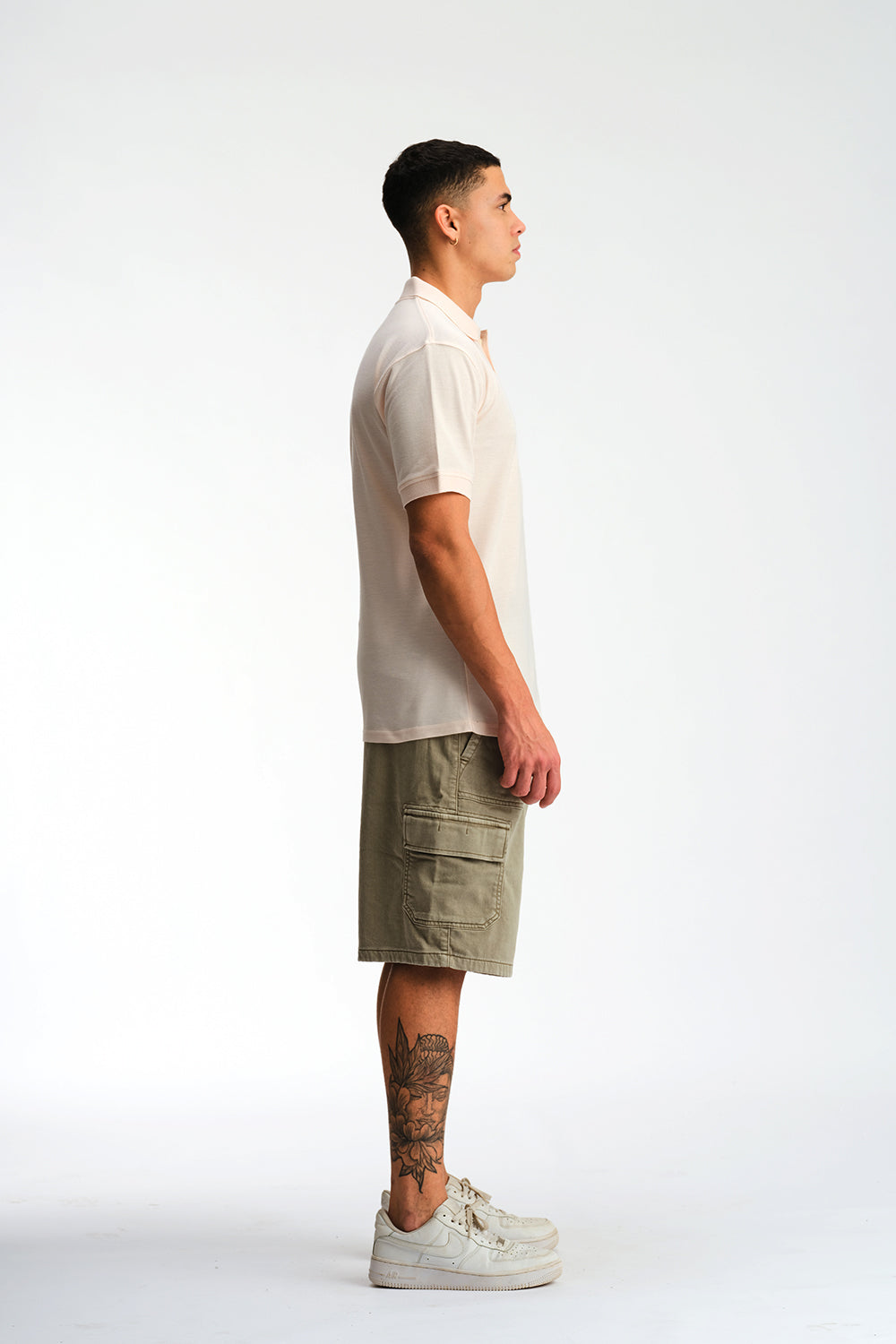 Light Pink Signature Jacquard Collar Premium Polo - BonkersCorner