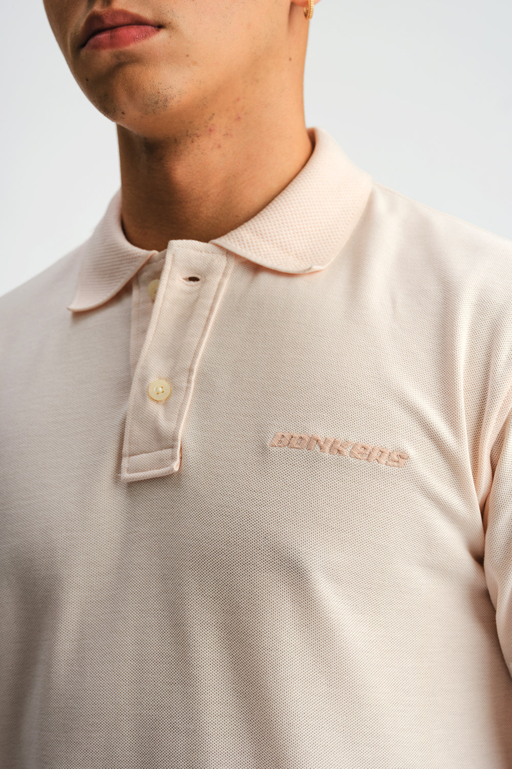 Light Pink Signature Jacquard Collar Premium Polo - BonkersCorner