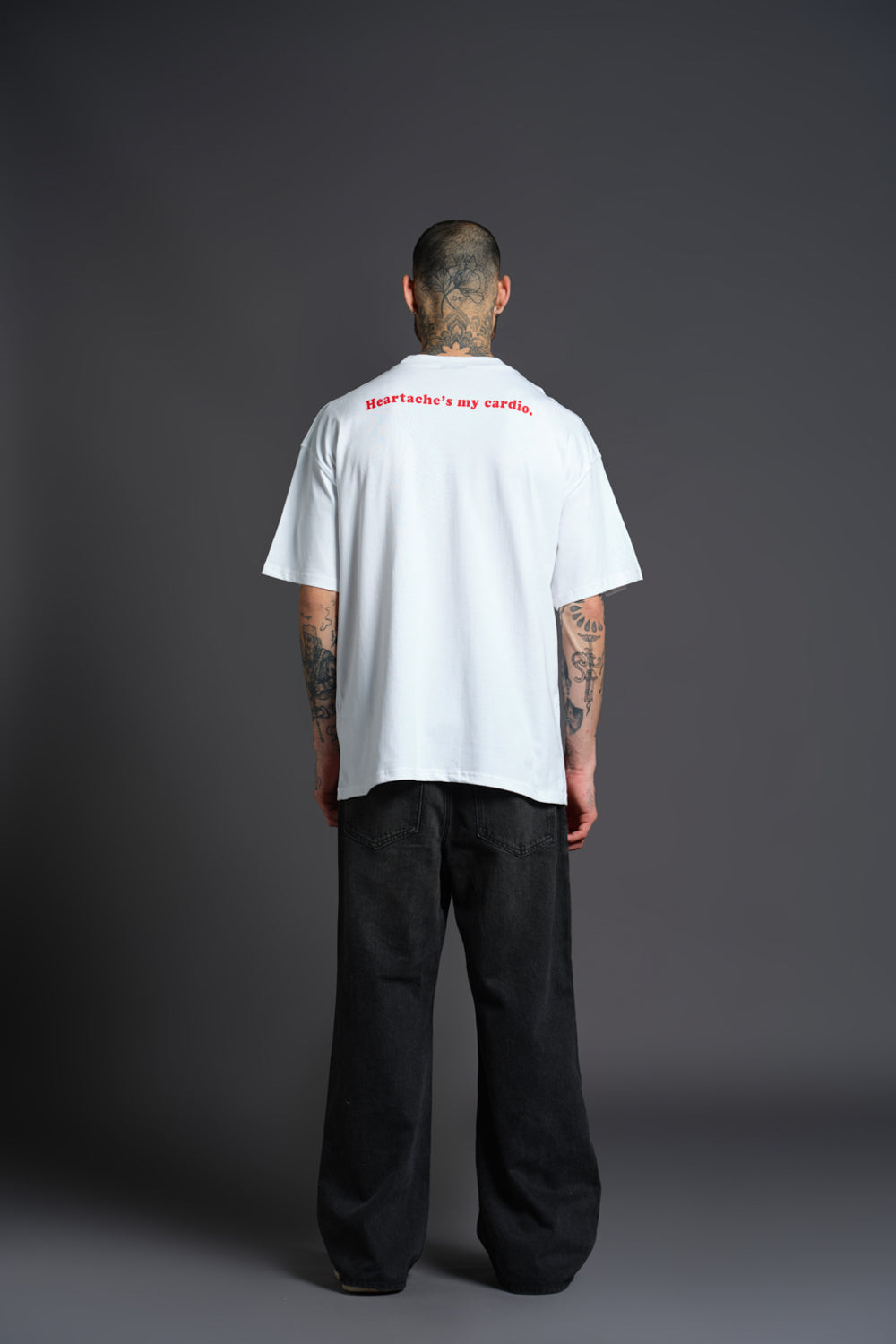Love Hurts Embroidered Premium Oversized T-shirt - BonkersCorner