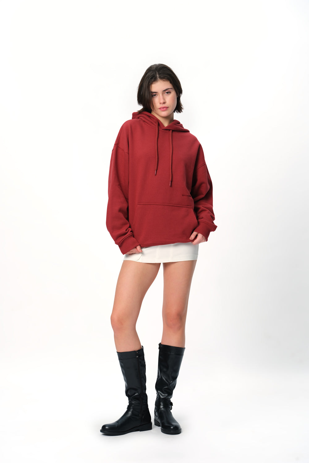 Maroon Wear A Hug Oversized Hoodie - BonkersCorner