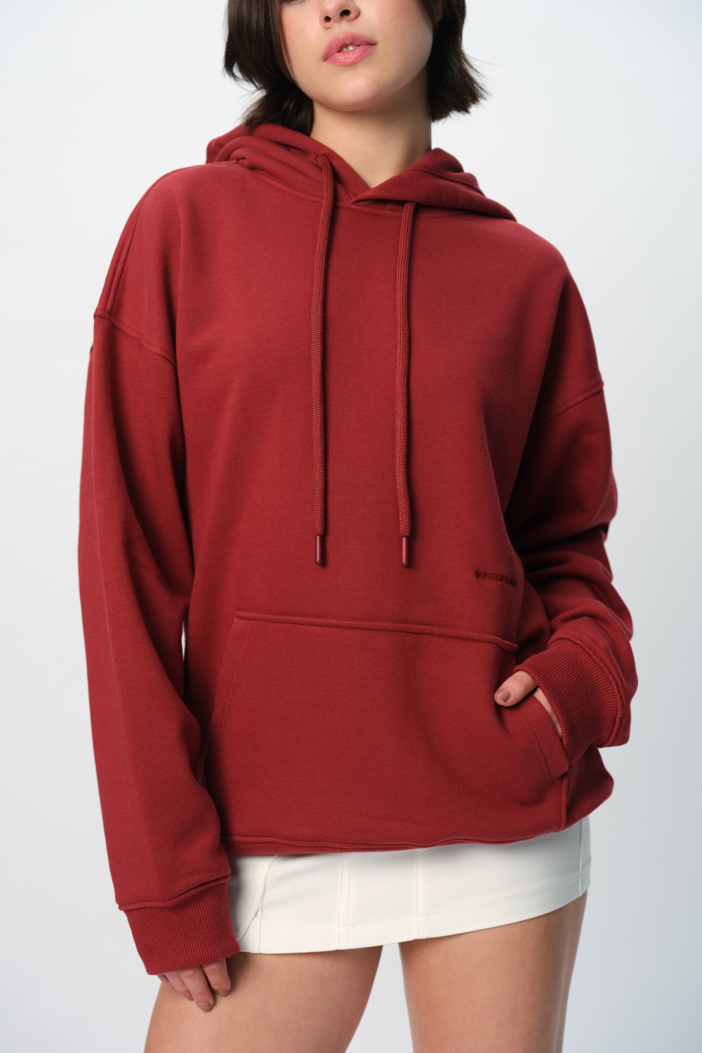 Maroon Wear A Hug Oversized Hoodie - BonkersCorner