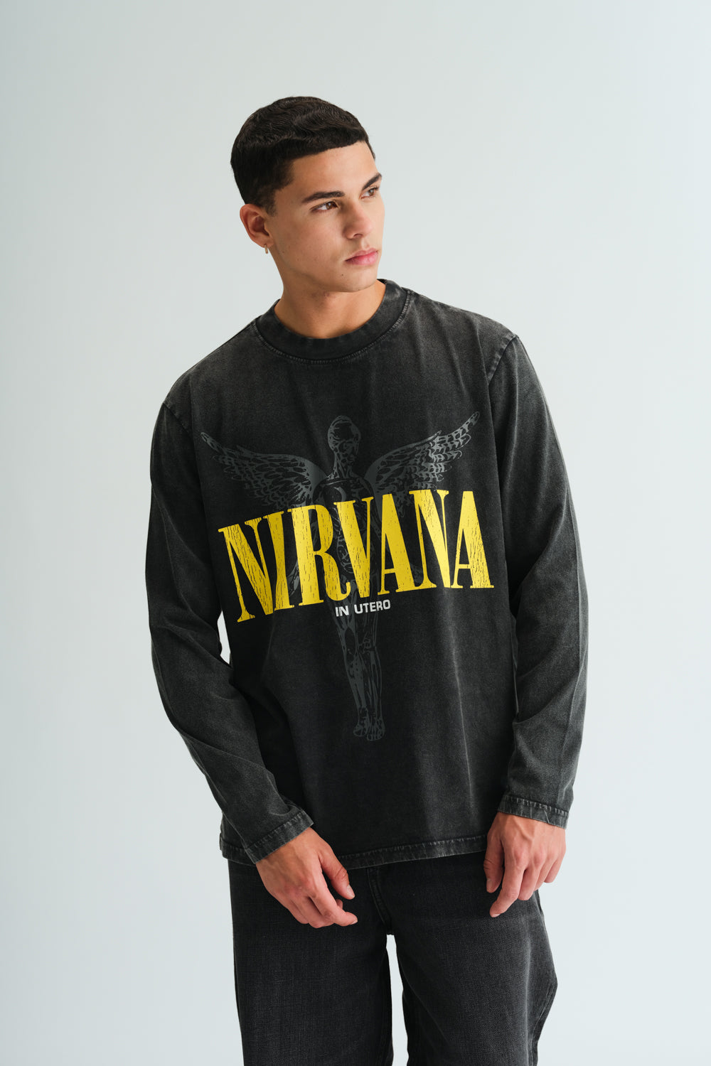 Nirvana Black Full Sleeves T-shirt - BonkersCorner