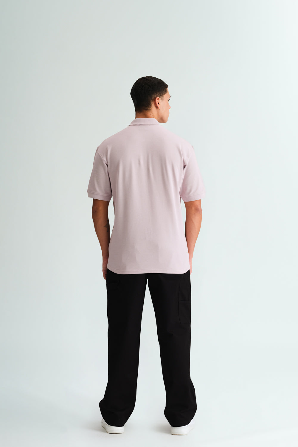 Pastel Lilac Signature Jacquard Collar Premium Polo - BonkersCorner