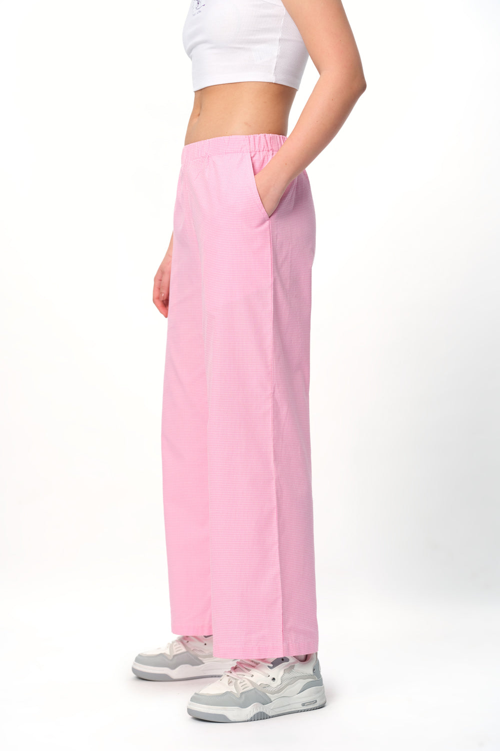 Pink Small Checkered Pants - BonkersCorner