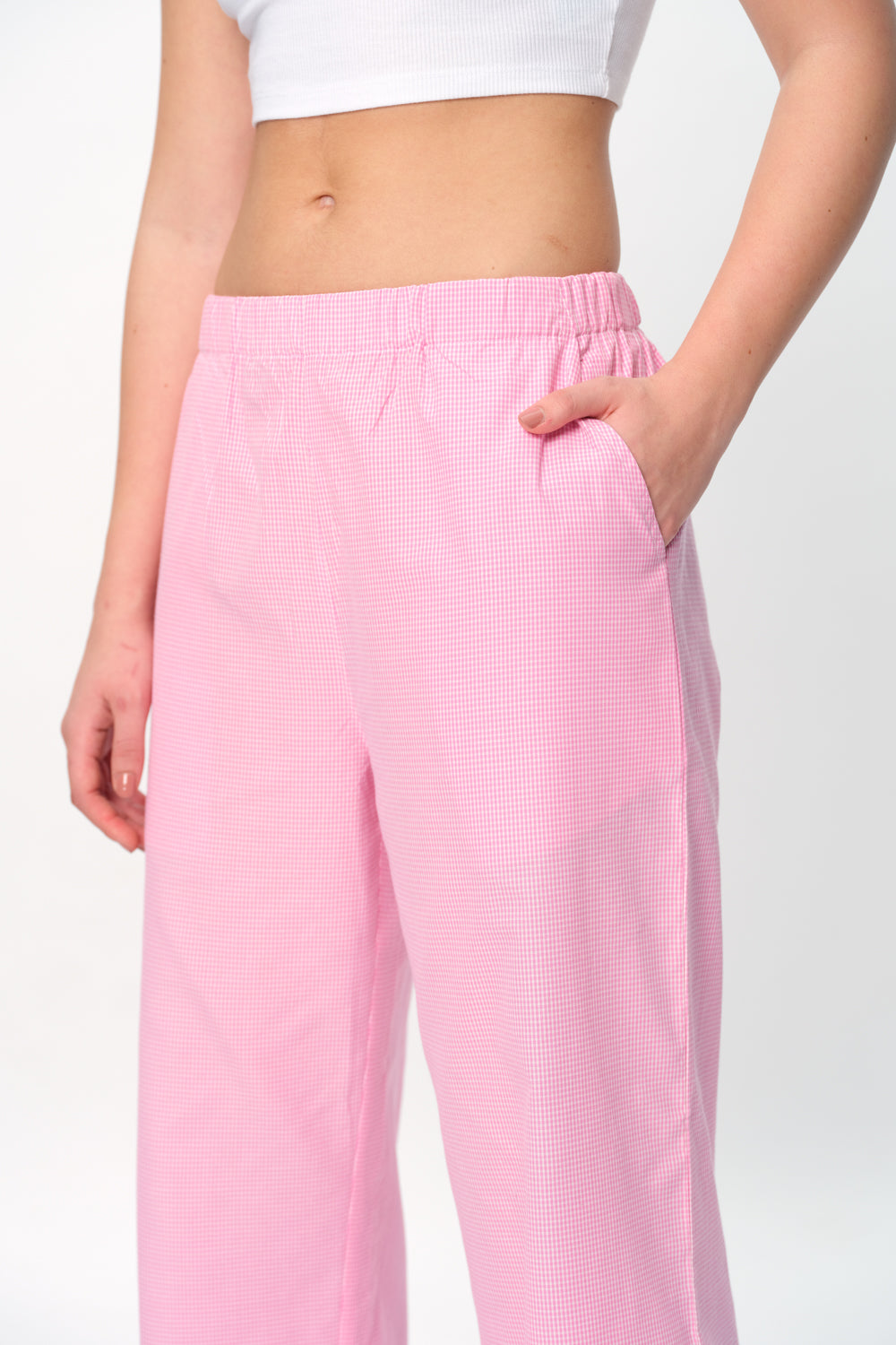 Pink Small Checkered Pants - BonkersCorner