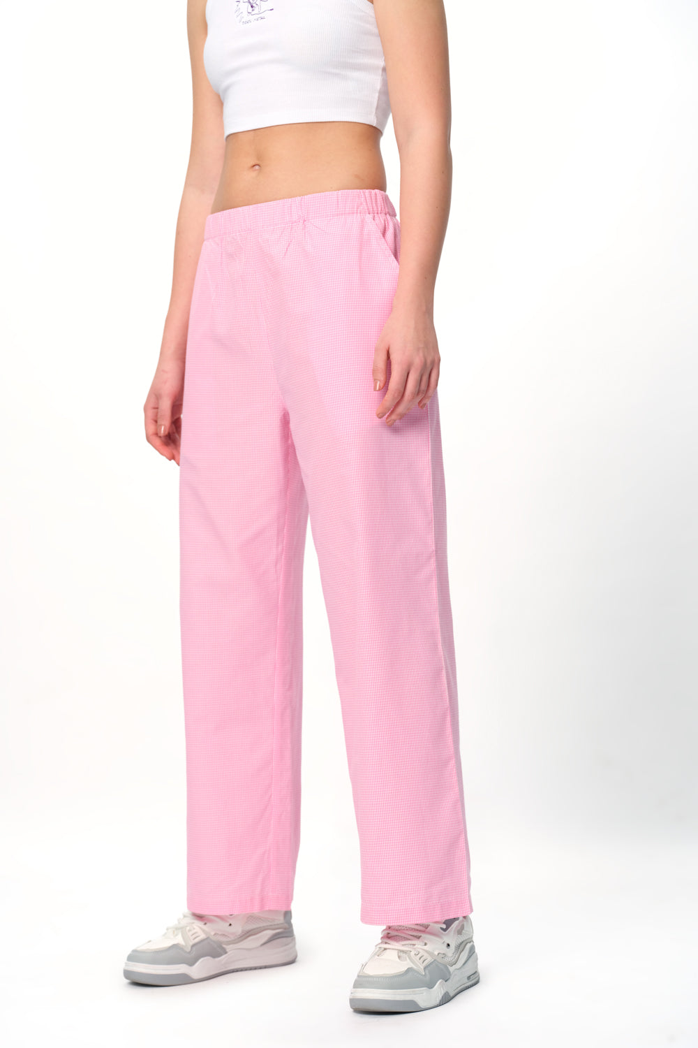 Pink Small Checkered Pants - BonkersCorner