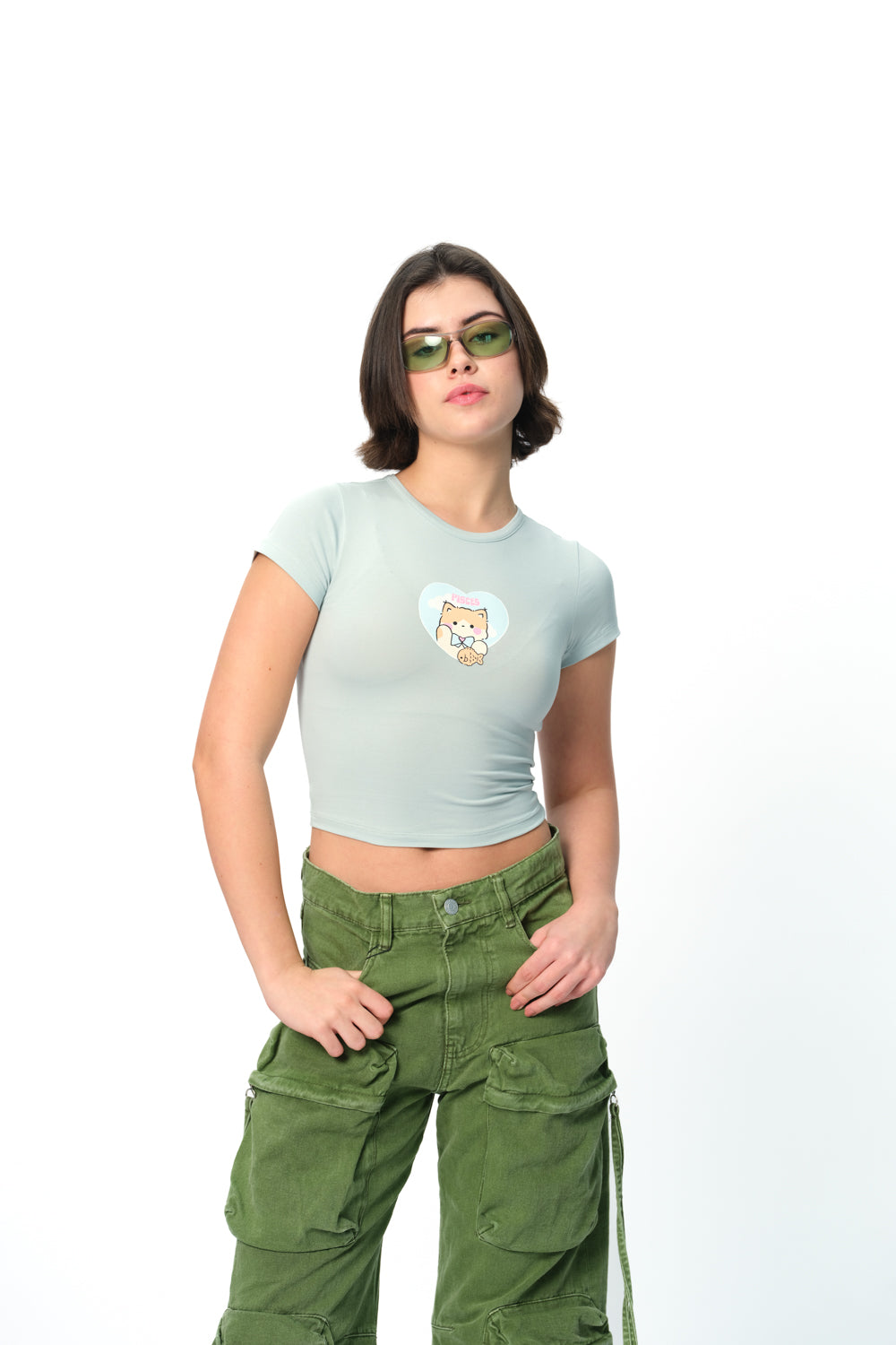 Pisces Power Long Length Baby Tee - BonkersCorner