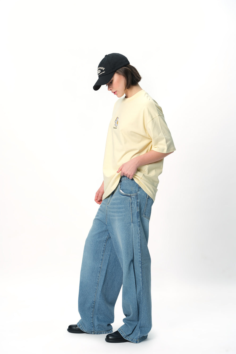 Purrfect Embroidered Premium Oversized T-shirt - BonkersCorner