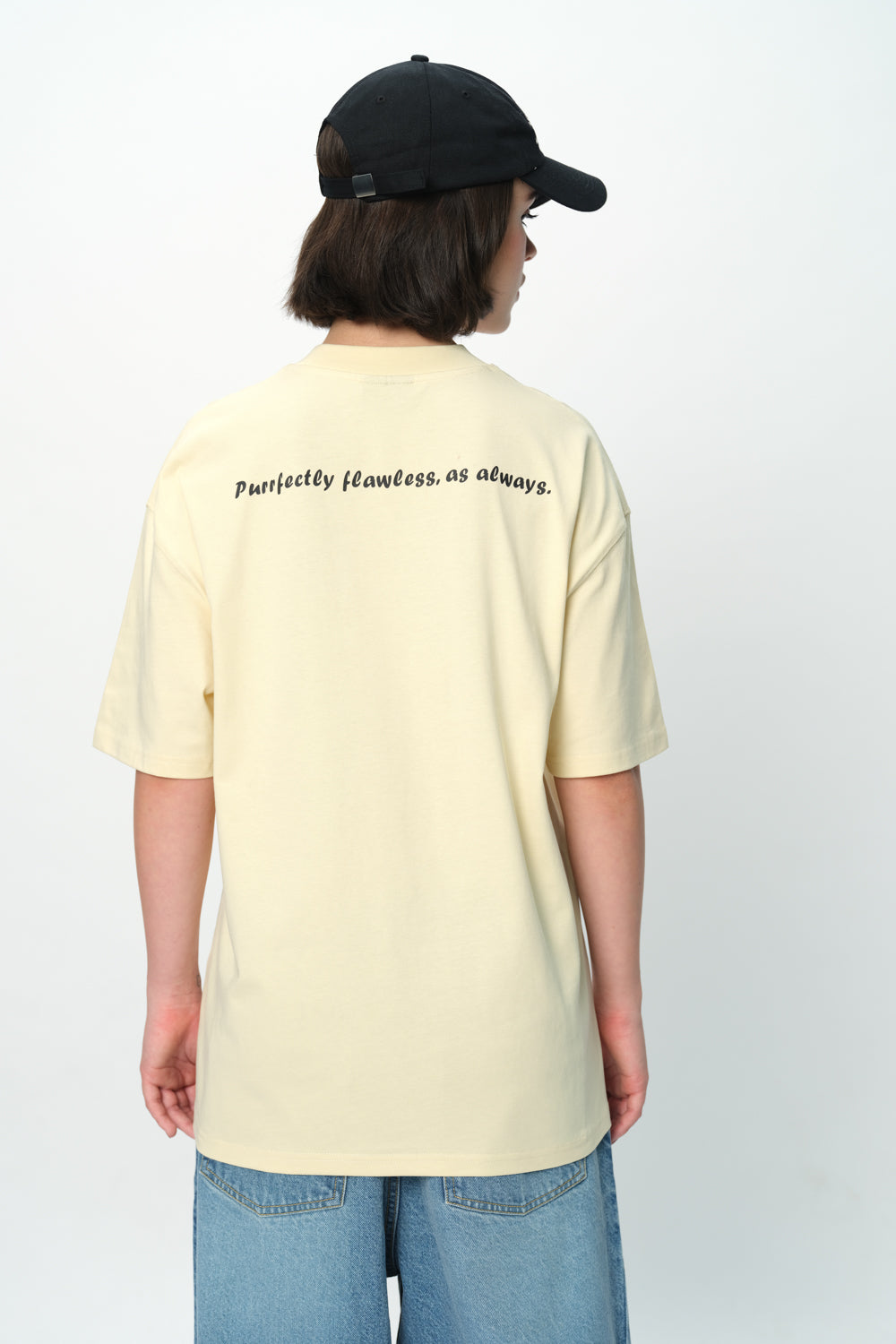 Purrfect Embroidered Premium Oversized T-shirt - BonkersCorner