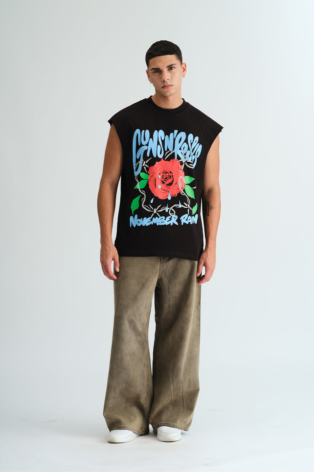 Rain & Roses Oversized Tank - BonkersCorner