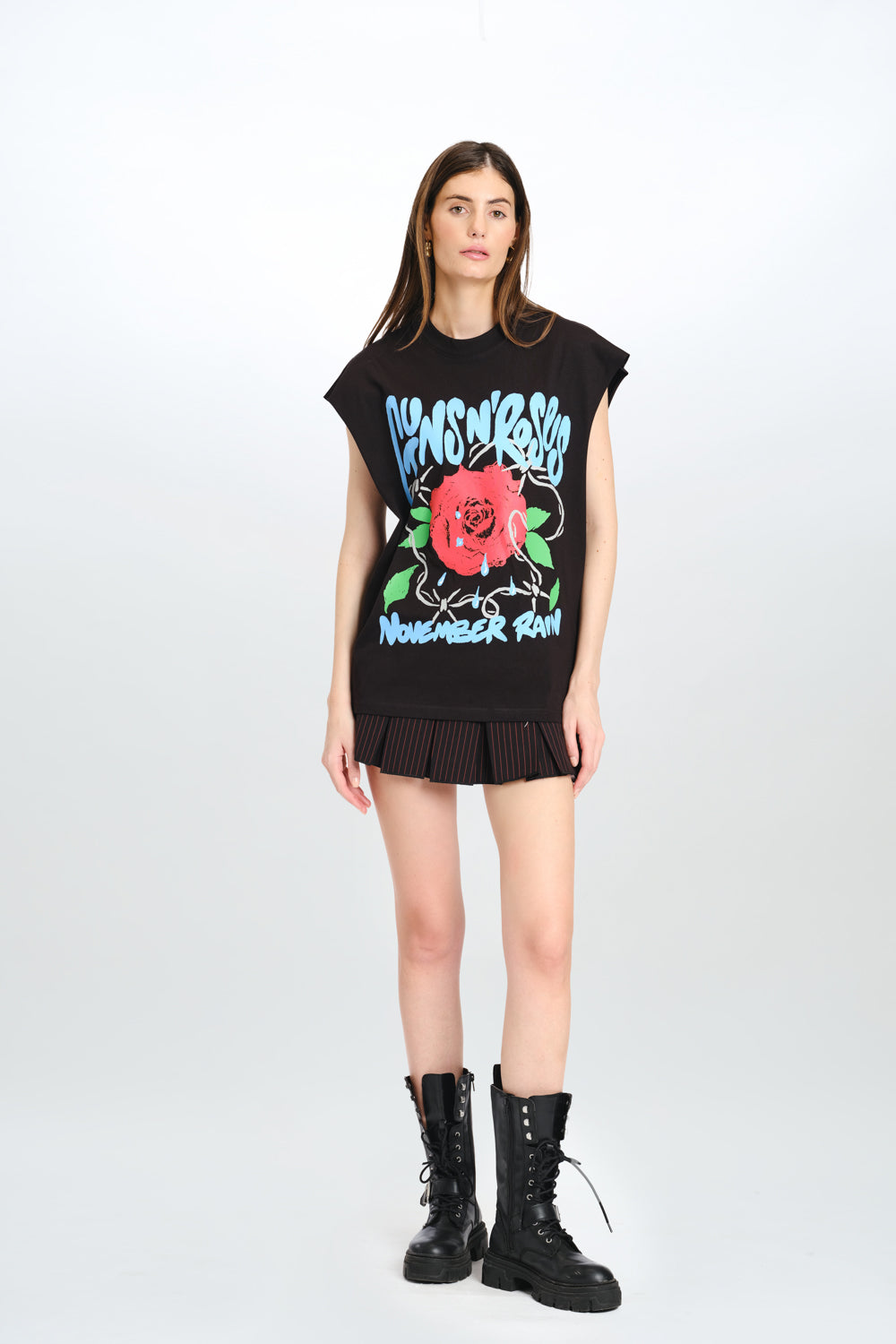 Rain & Roses Oversized Tank - BonkersCorner