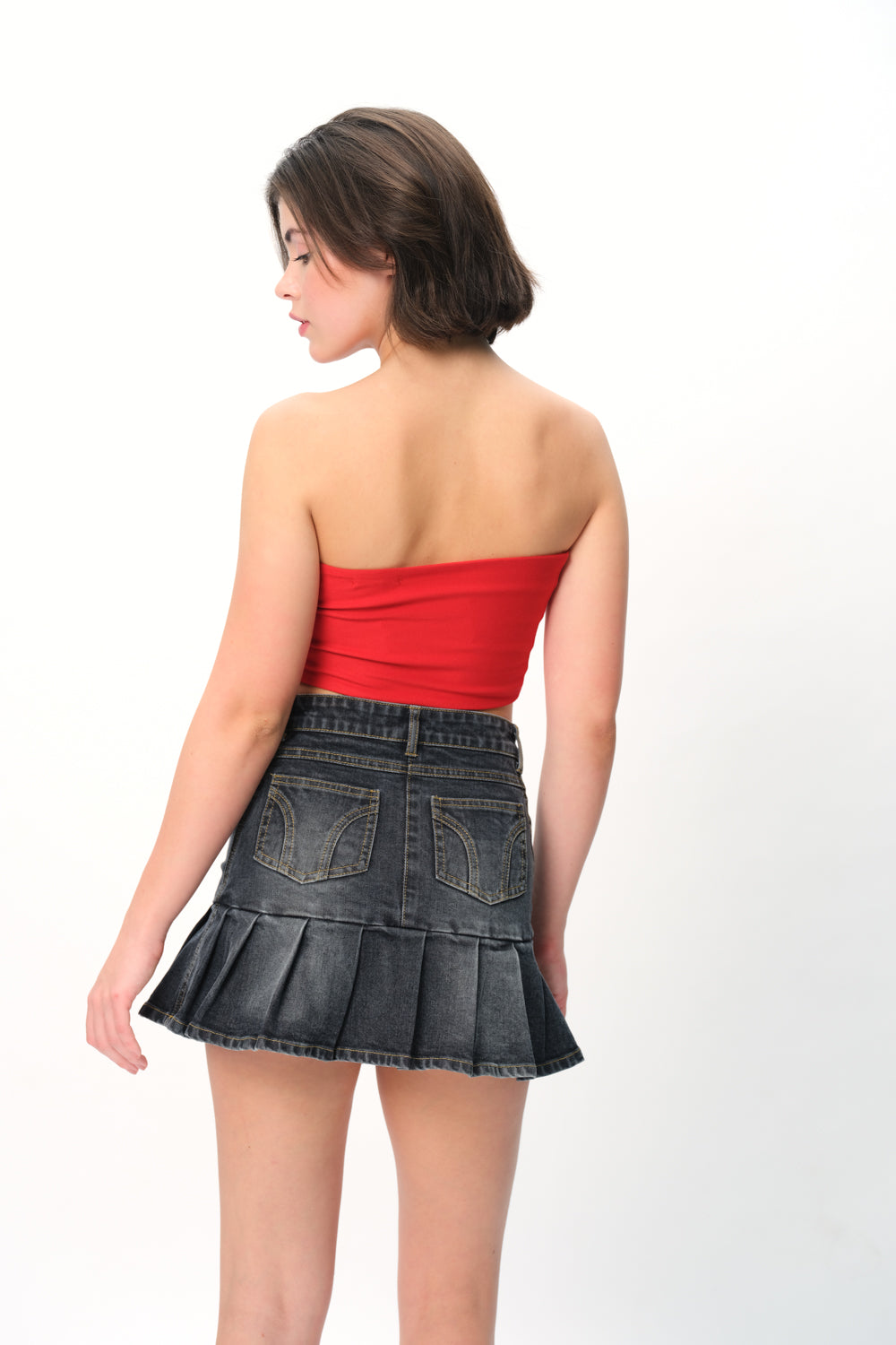 Red Crop Tube Top - BonkersCorner