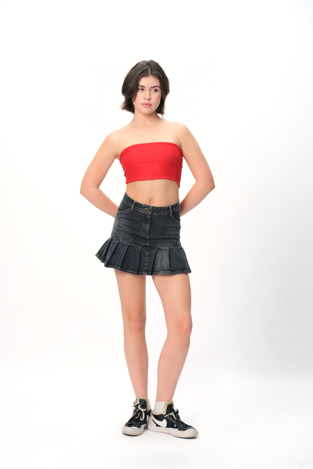 Red Crop Tube Top - BonkersCorner