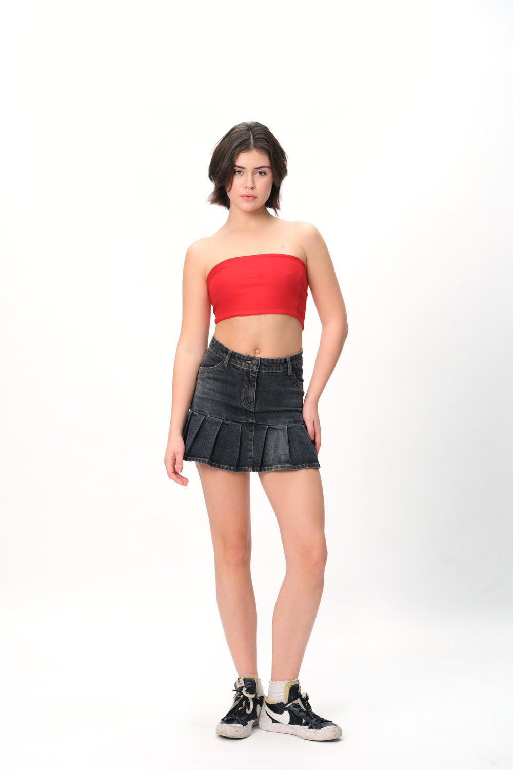 Red Crop Tube Top - BonkersCorner