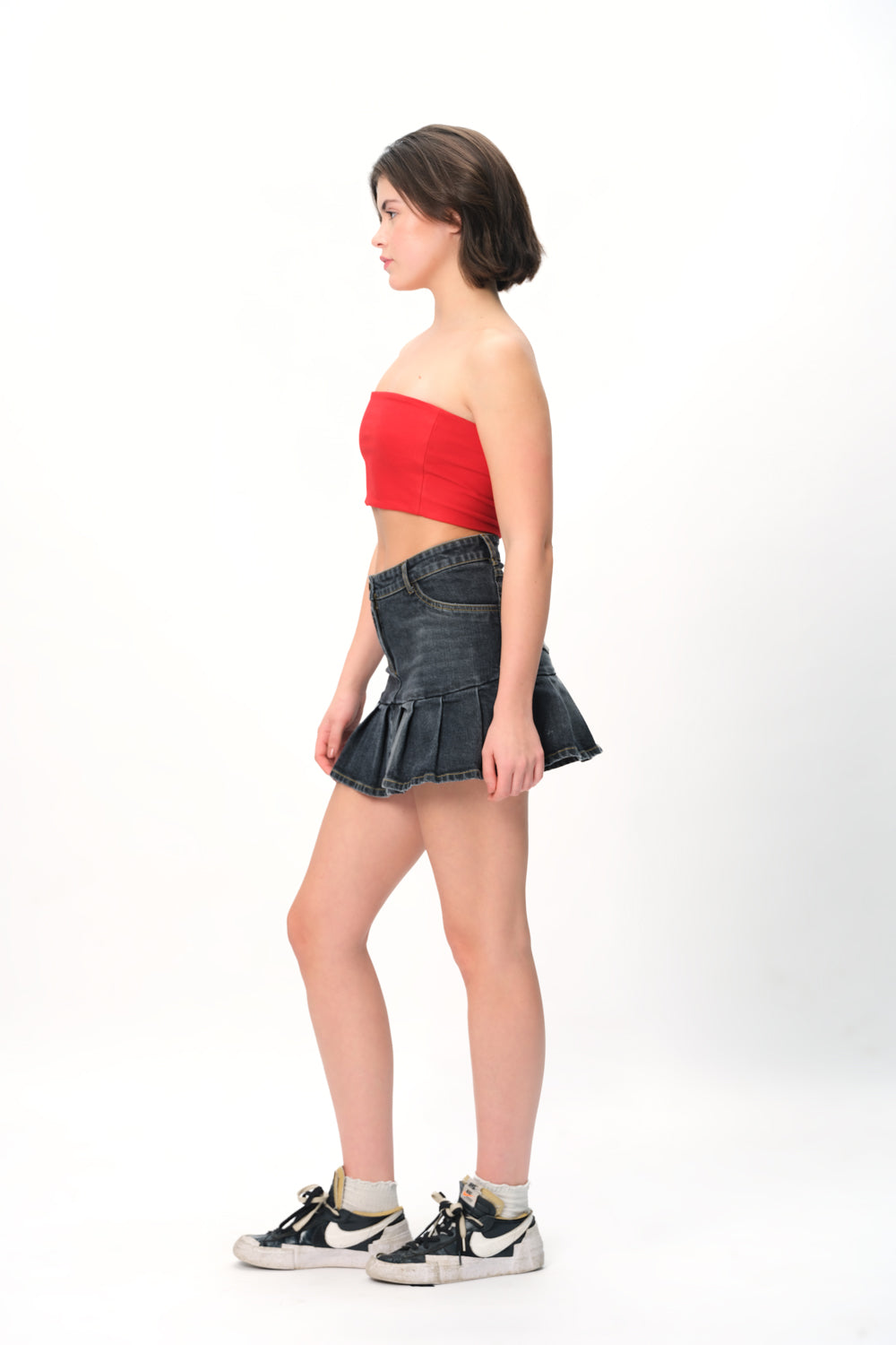 Red Crop Tube Top - BonkersCorner