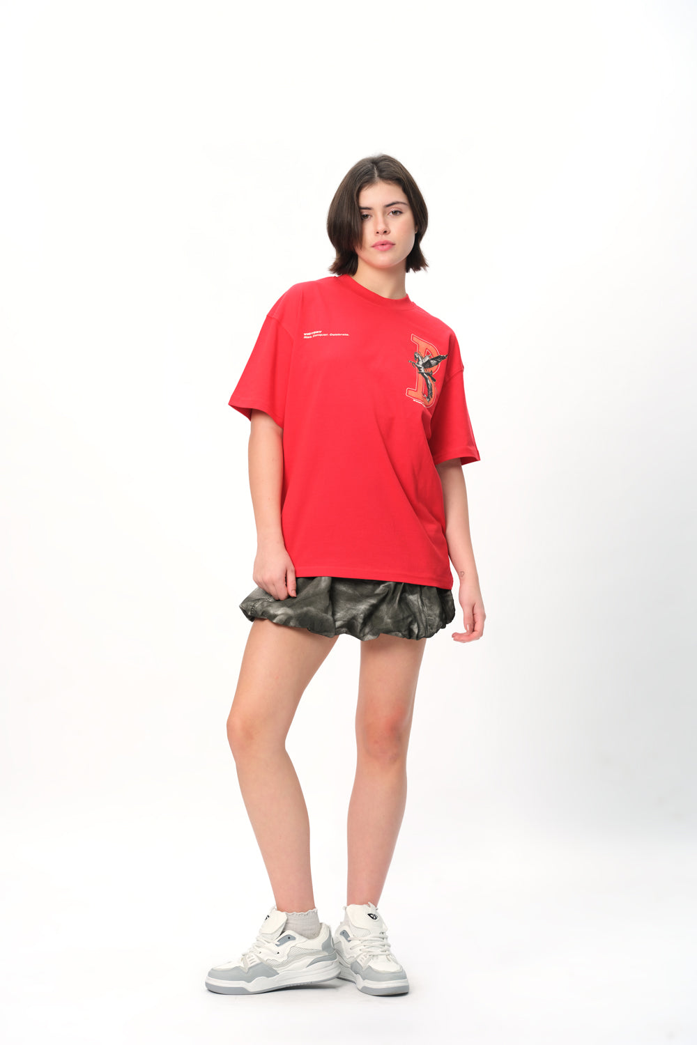Red Rise To Power Premium Oversized T-Shirt - BonkersCorner