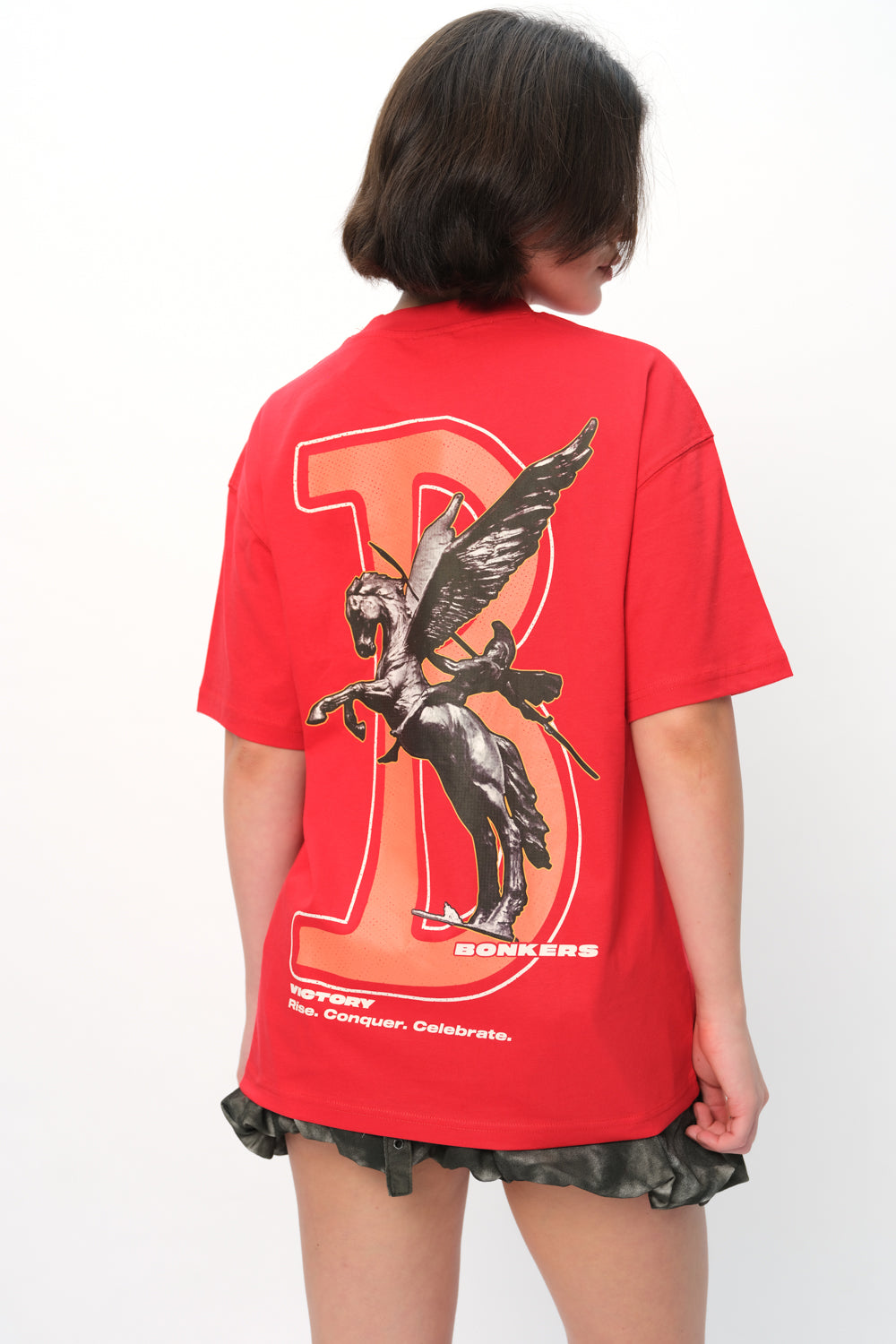 Red Rise To Power Premium Oversized T-Shirt - BonkersCorner