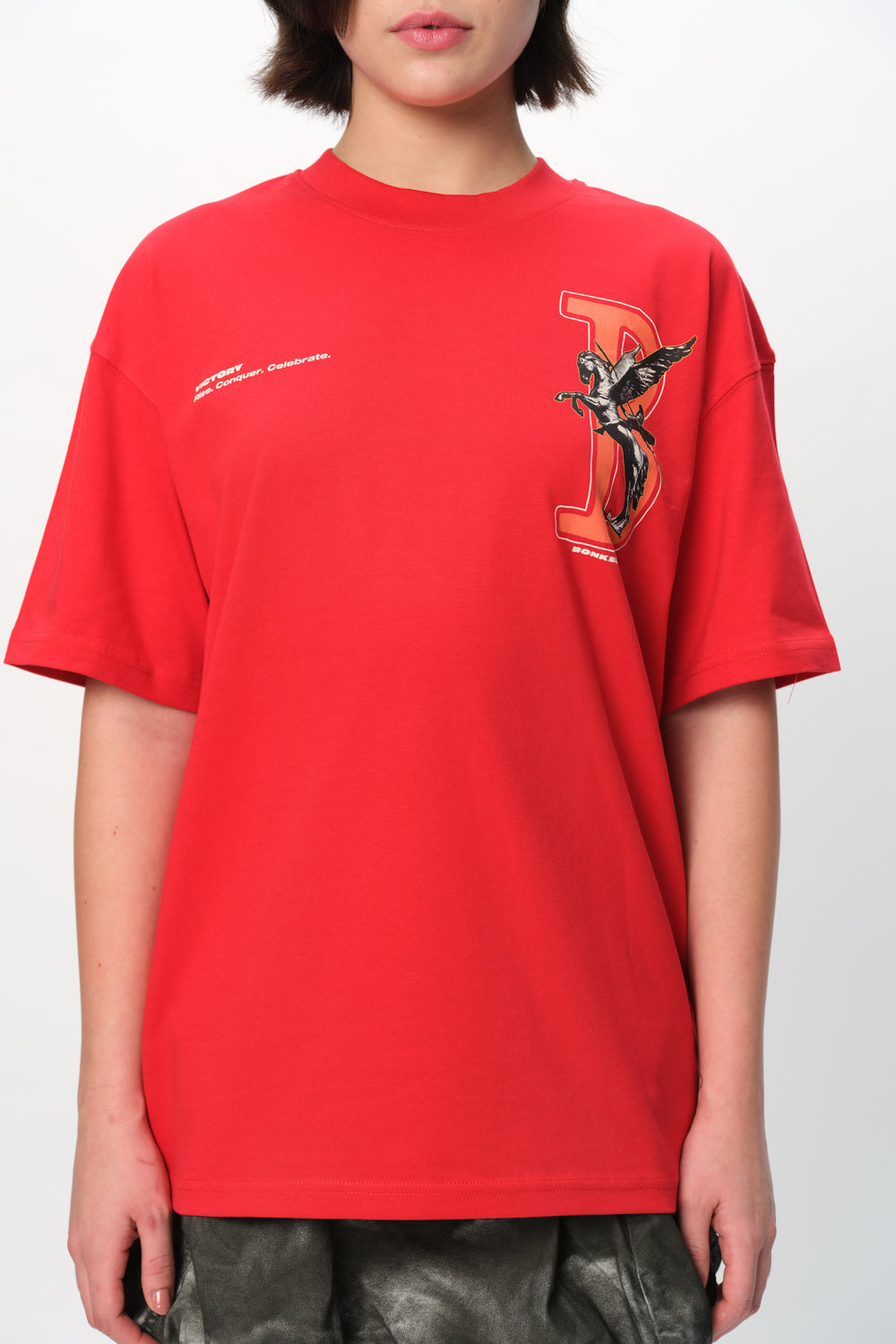 Red Rise To Power Premium Oversized T-Shirt - BonkersCorner