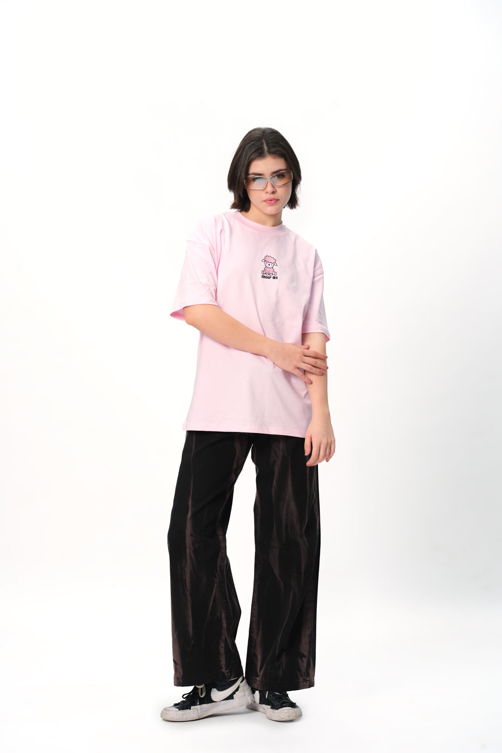 Sheep Me Embroidered Premium Oversized T-shirt - BonkersCorner