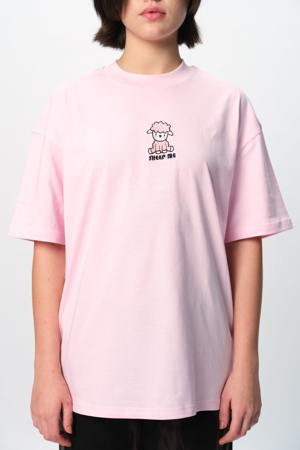 Sheep Me Embroidered Premium Oversized T-shirt - BonkersCorner