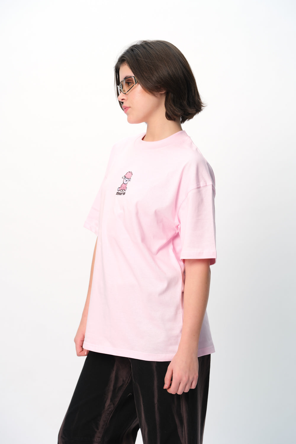 Sheep Me Embroidered Premium Oversized T-shirt - BonkersCorner