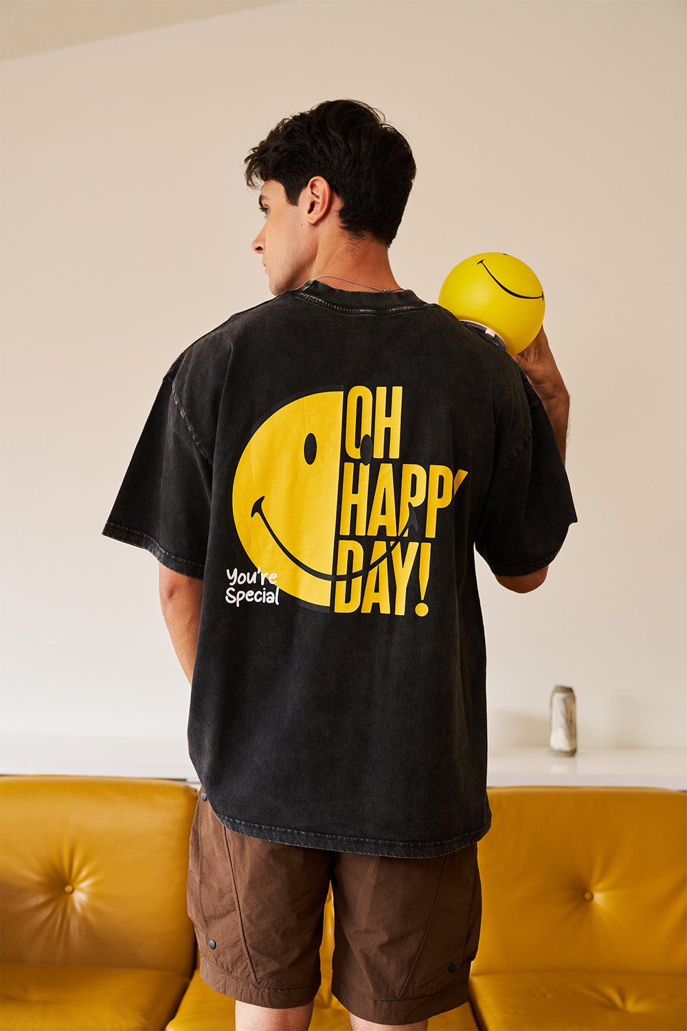 Smiley Originals Happy Day Oversized T-shirt - BonkersCorner