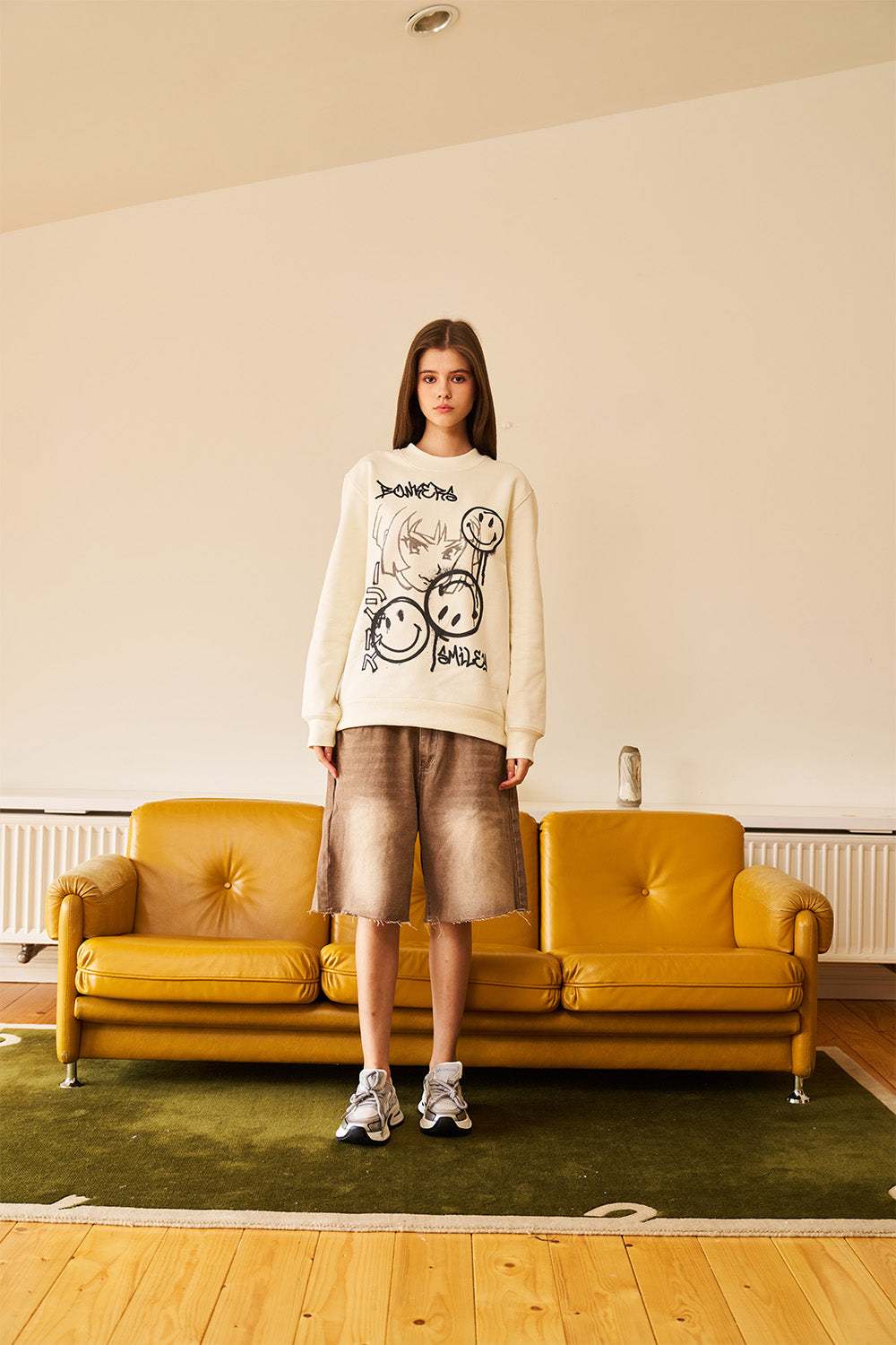 Smiley Originals Off White Sweatshirt - BonkersCorner