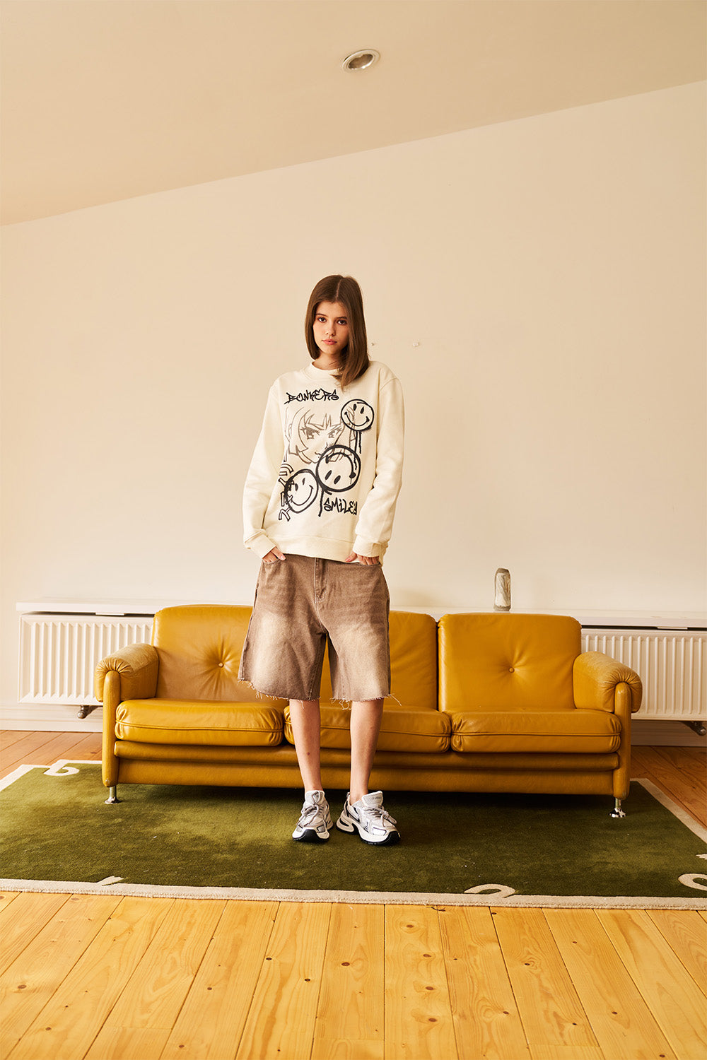 Smiley Originals Off White Sweatshirt - BonkersCorner