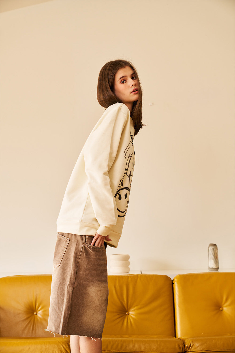 Smiley Originals Off White Sweatshirt - BonkersCorner