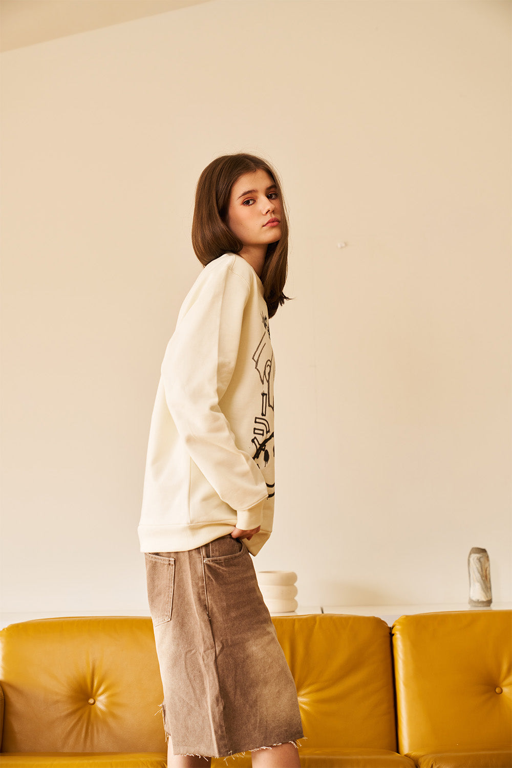 Smiley Originals Off White Sweatshirt - BonkersCorner