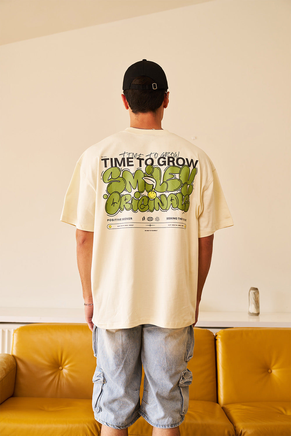 Smiley Originals - Time To Grow Oversized T-shirt - BonkersCorner