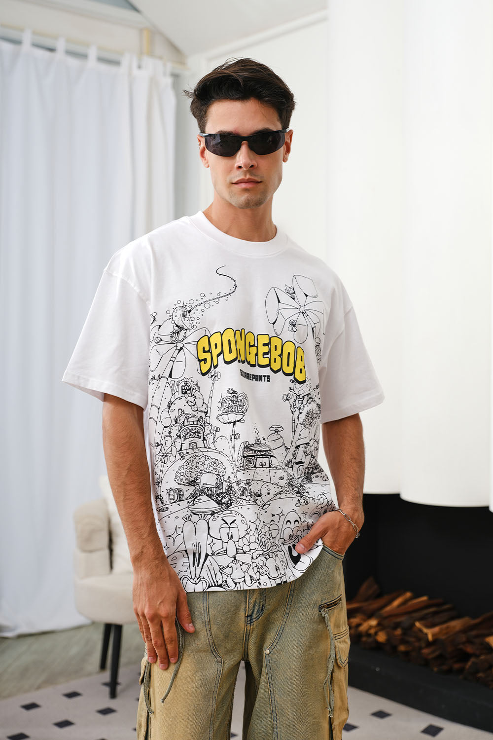 SpongeBob Doodles Oversized T-shirt - BonkersCorner
