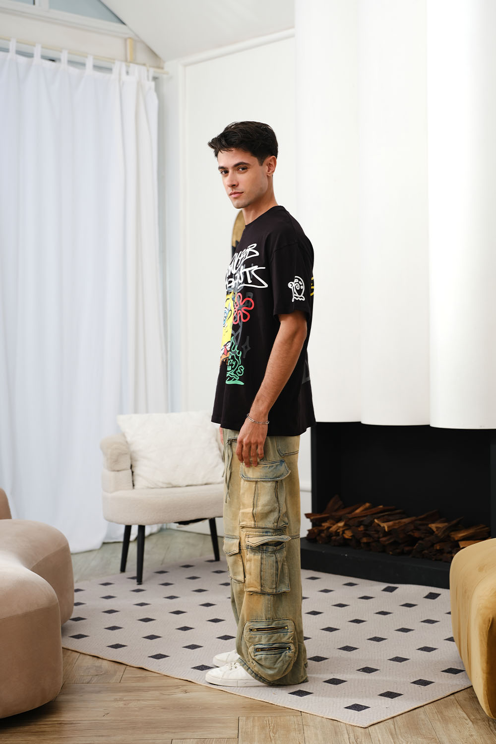 SpongeBob SquarePants Graffiti Oversized T-shirt - BonkersCorner