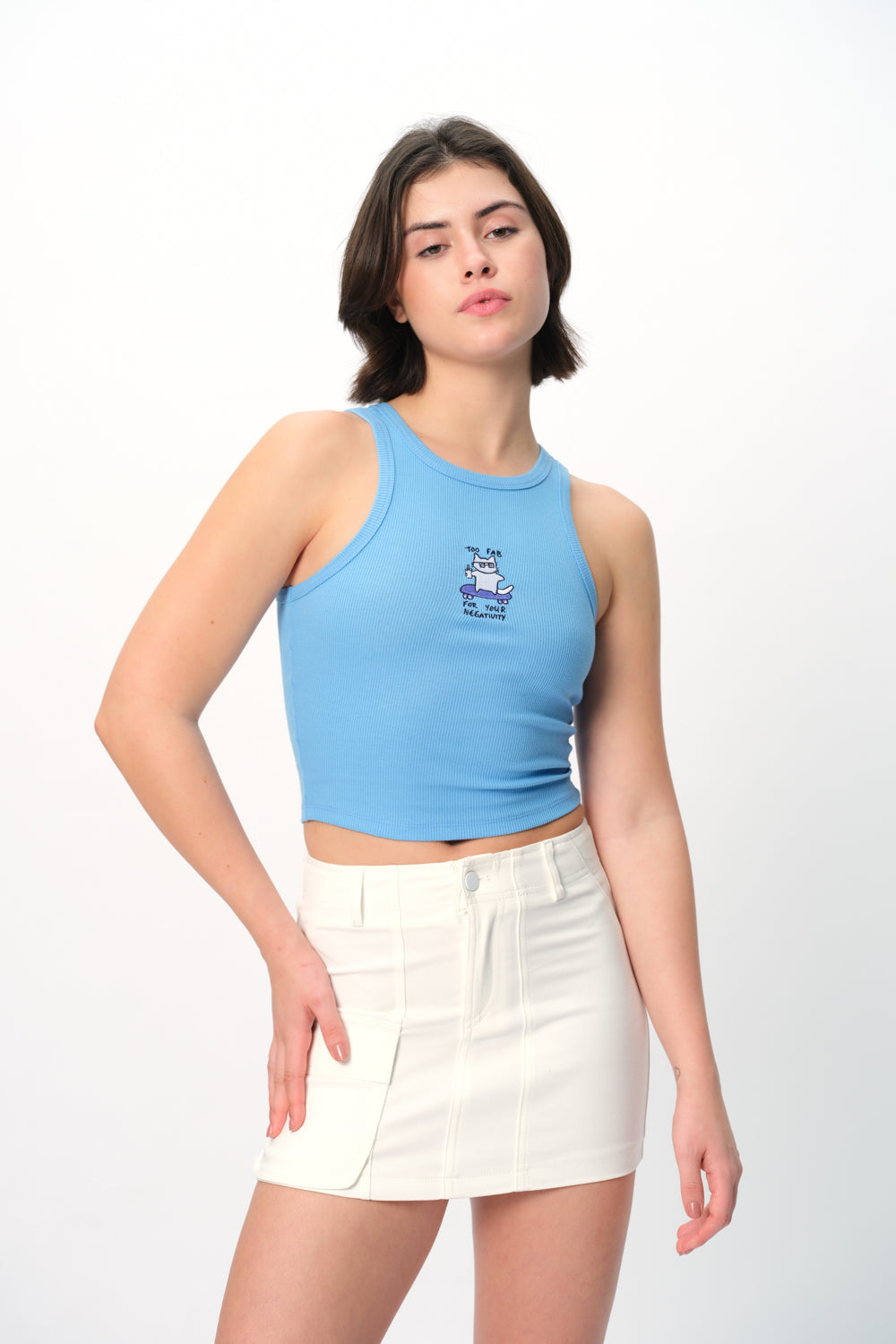 Too Fab For Your Negativity Ribbed Tank - BonkersCorner