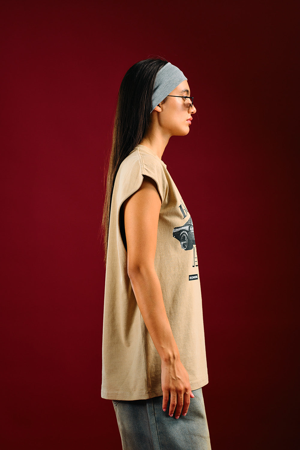 Burnout 1969 Beige Vest Tank - BonkersCorner