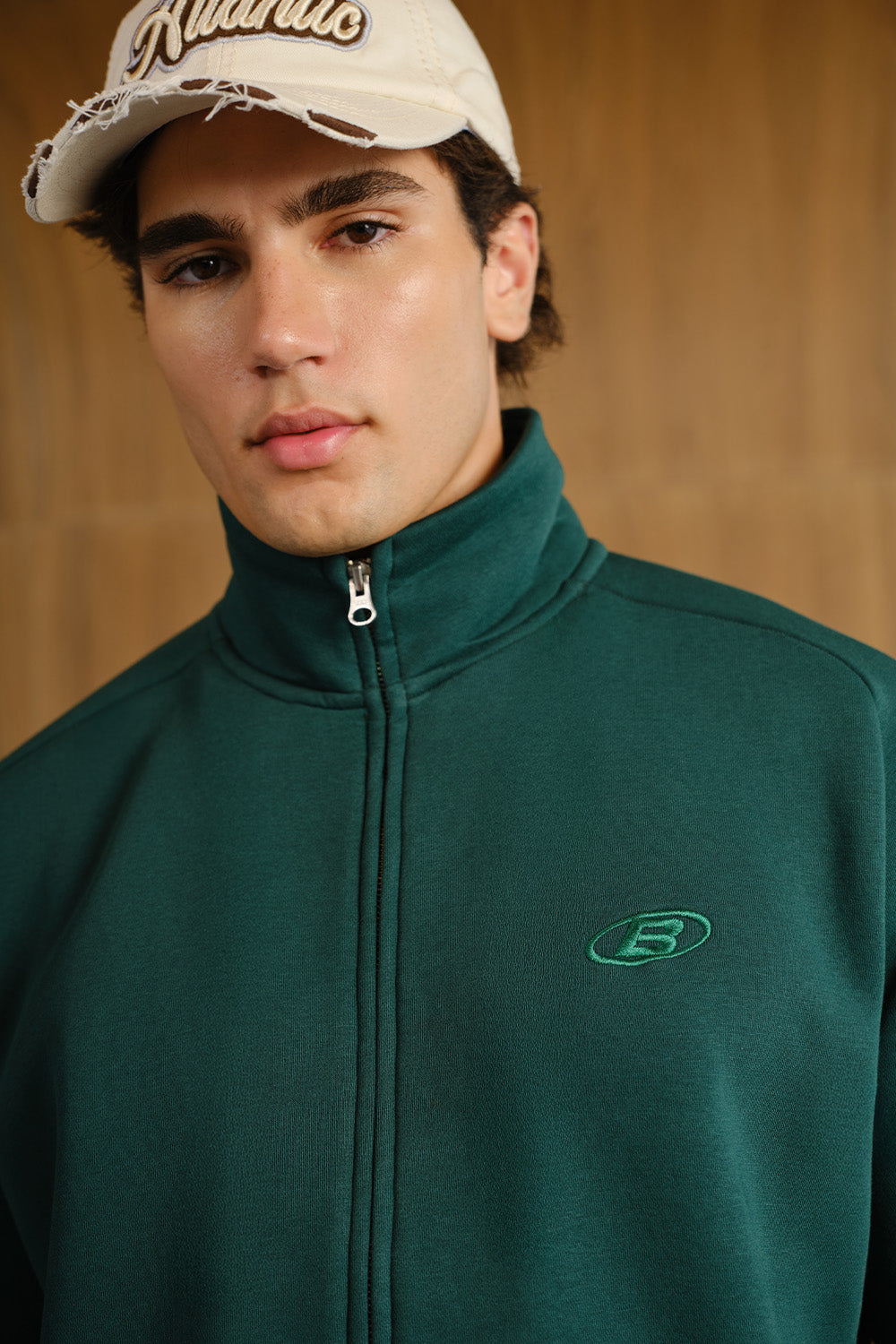 CEO Green High Neck Zipper Jacket - BonkersCorner